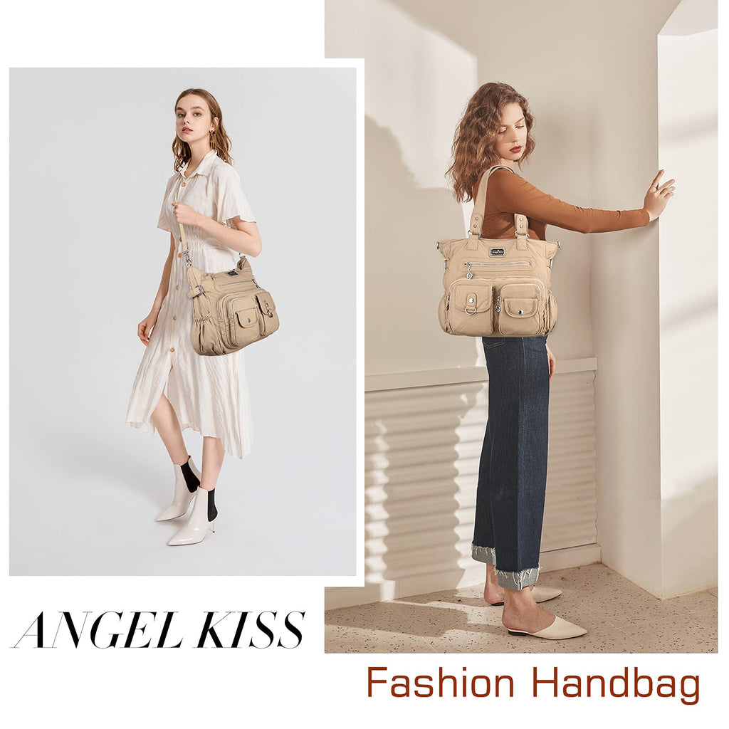 Angelkiss Purses and Handbag for Women Soft Leather Hobo Bags Satchel Shoulder Bags Ladies Tote Crossbody Bag