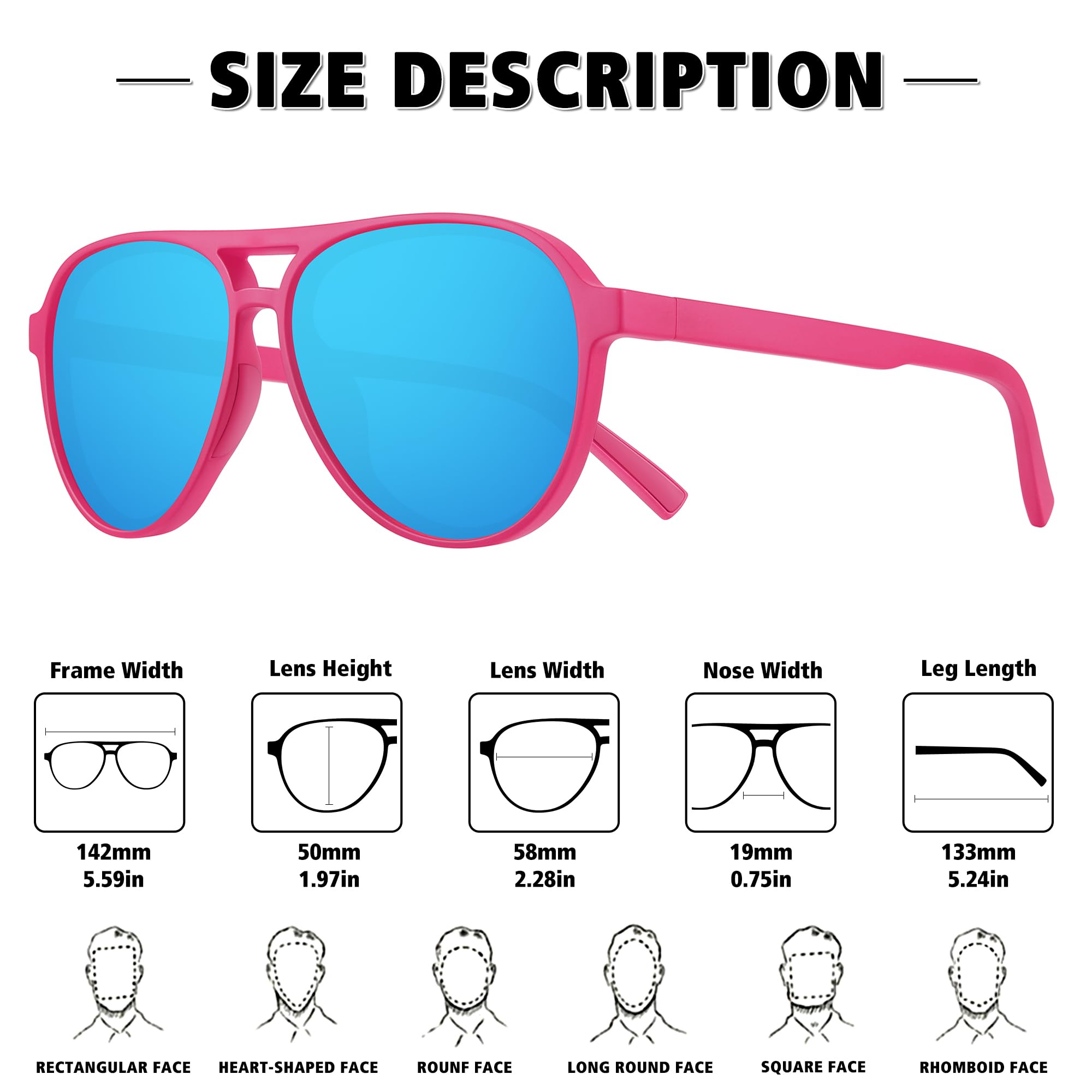 STORYCOAST Polarized Aviator Sunglasses for Men Women Classic Retro Aviators Sports Driving Running Sun Glasses