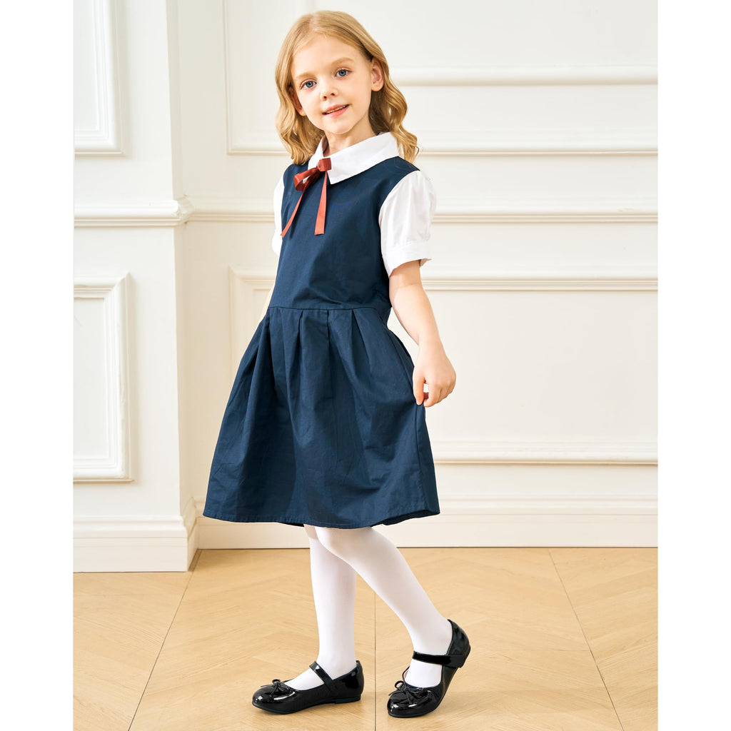 Stelle Girls Mary Jane School Flats Flower Wedding Uniform Party Shoes（Toddler/Little Kids/Big Kids）