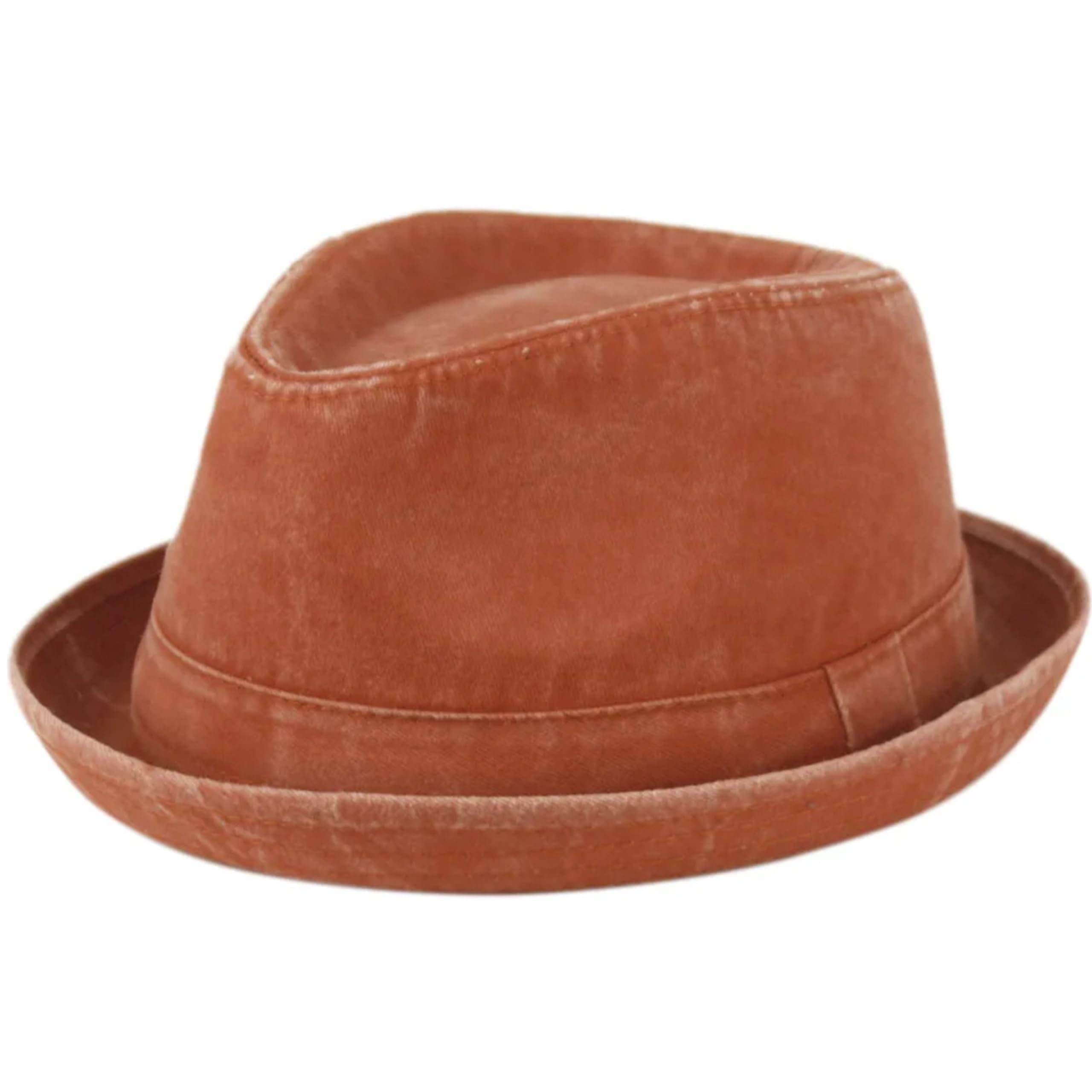 Men's Casual Vintage Style Washed Cotton Fedora Hat