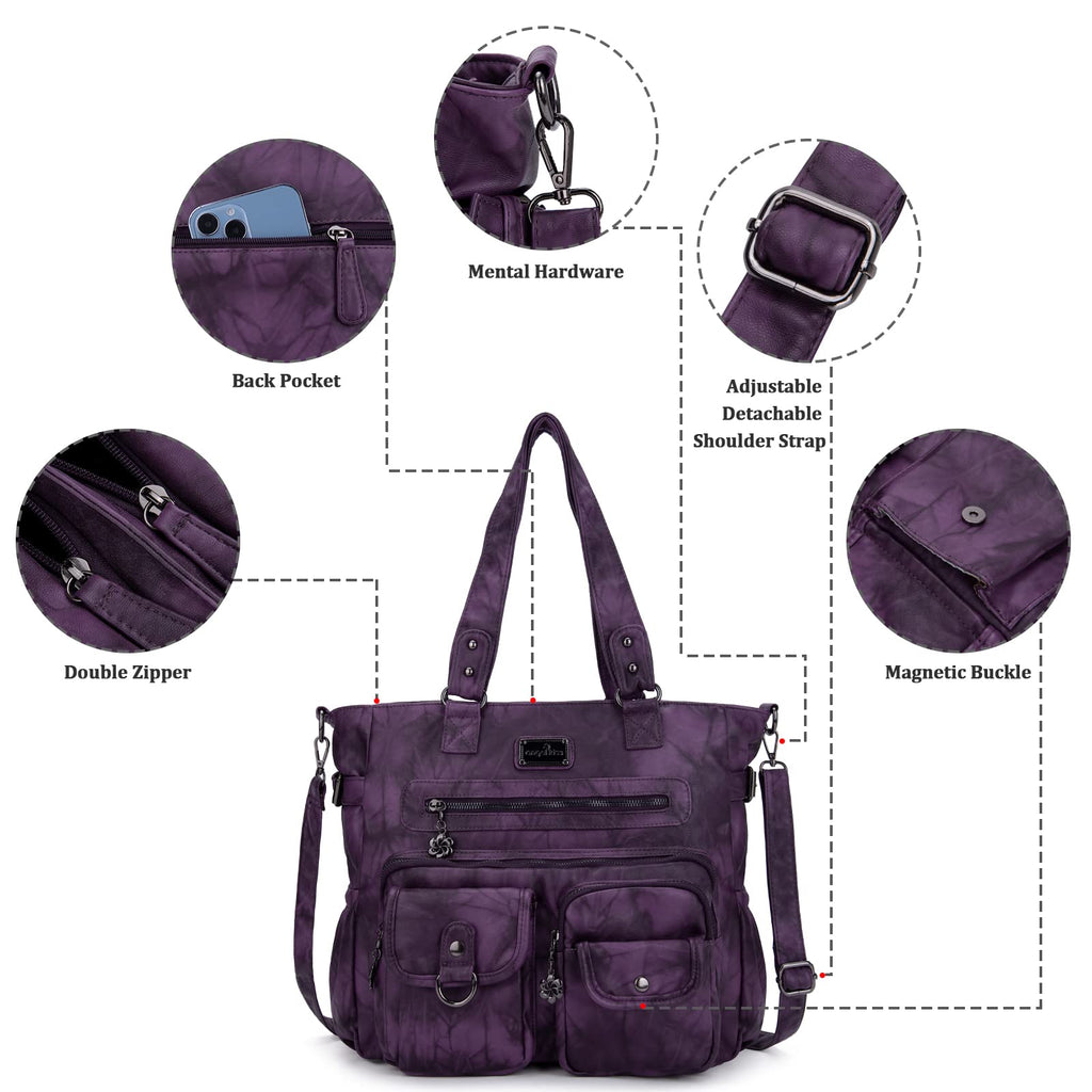 Angelkiss Purses and Handbag for Women Soft Leather Hobo Bags Satchel Shoulder Bags Ladies Tote Crossbody Bag