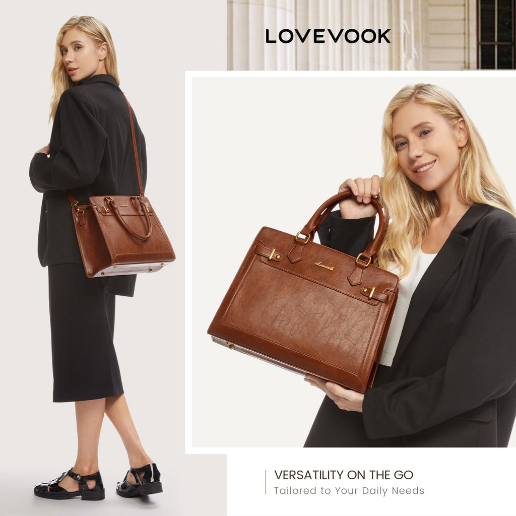 LOVEVOOK Purses and Handbags for Women, Tote Shoulder Bag Satchel Black Purse and PU Leather Top Handle for ladies