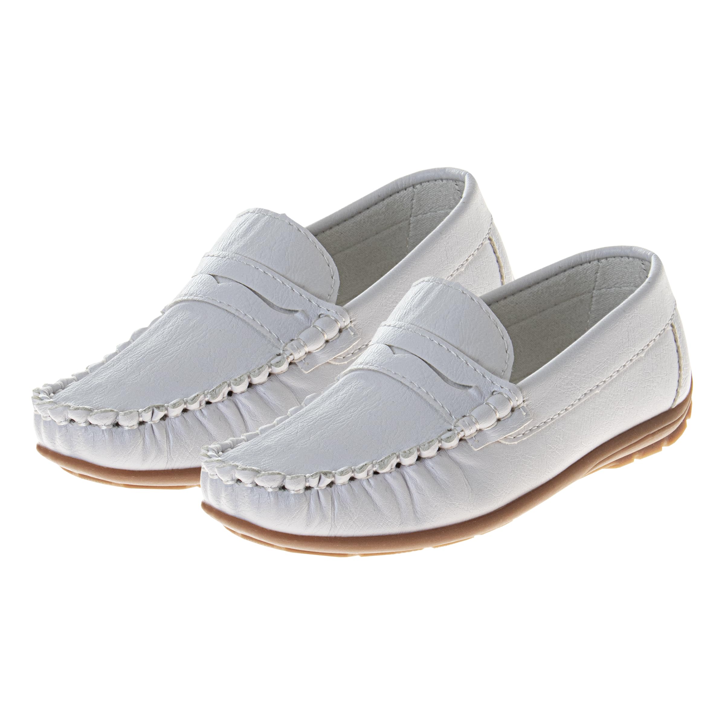 Josmo Boys Moccasin Driving Loafers - Casual Dress Penny Slip On Boat Shoes (Sizes: 5-10 Toddlers / 11-13 Little Kids / 1-5 Big Kids)