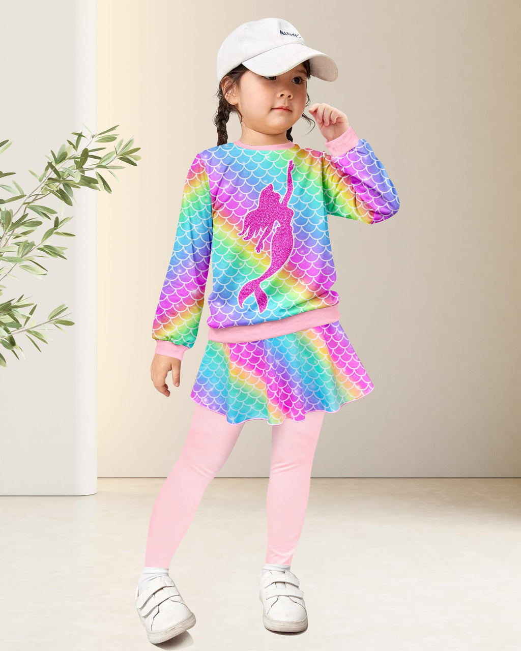 Toddler Kid Girl Clothing Set Outfit Long Sleeve Top, Unicorn Print Pantskirts Fall Winter Outfit Set