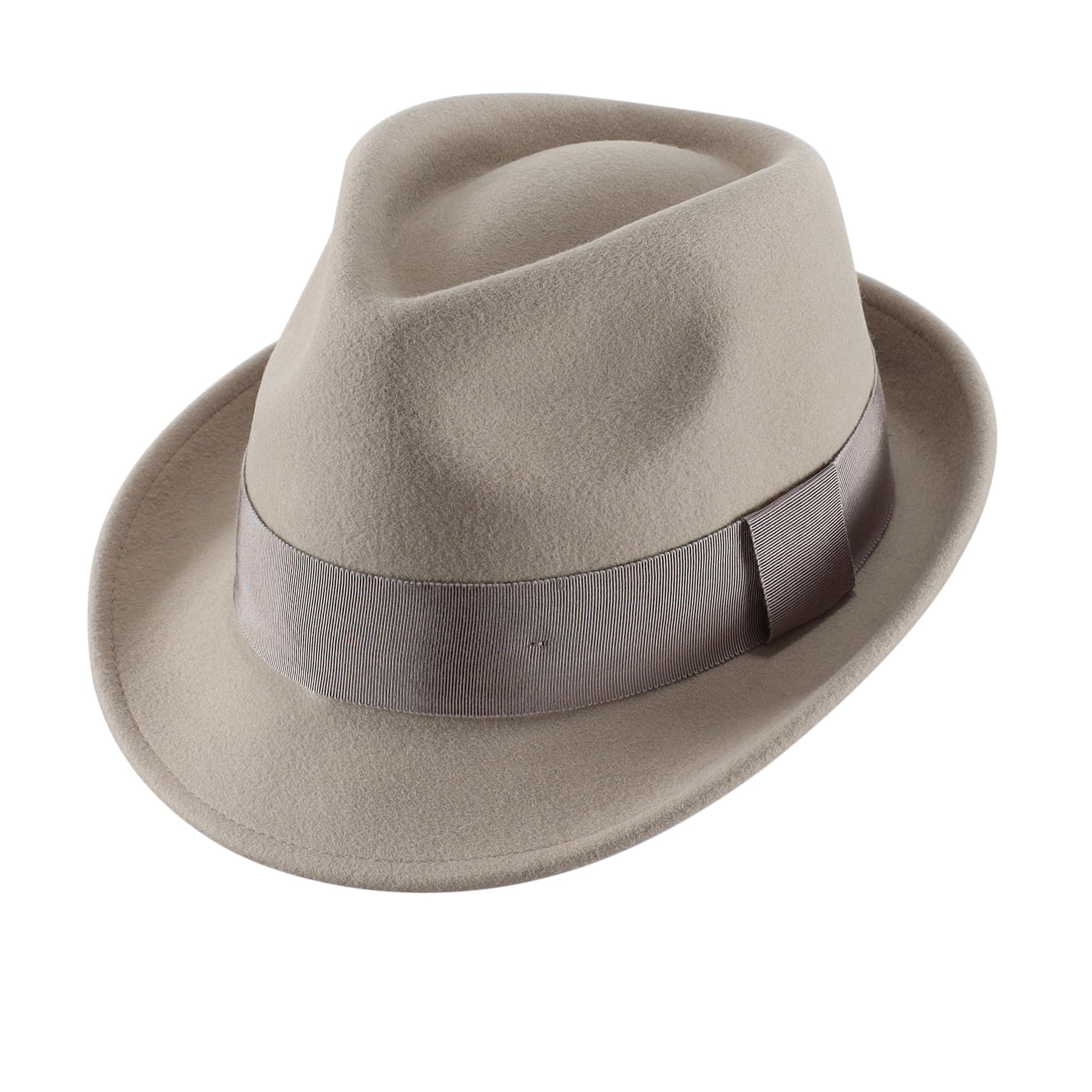 Home Prefer Men's Wool Felt Winter Hat Short Brim Fedora Hat