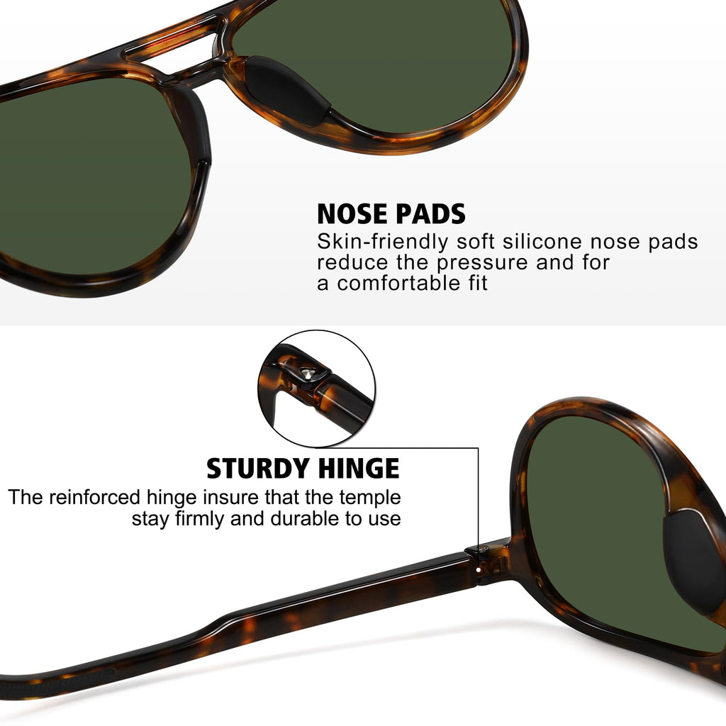 STORYCOAST Polarized Aviator Sunglasses for Men Women Classic Retro Aviators Sports Driving Running Sun Glasses