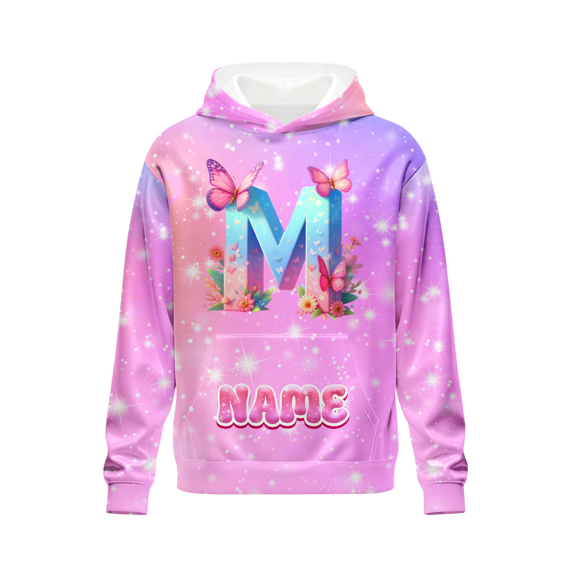 Sweatshirt for Girls - Personalized Pullover Hoodies for Kids - Customized Cute Hooded Gifts for Teen Girls