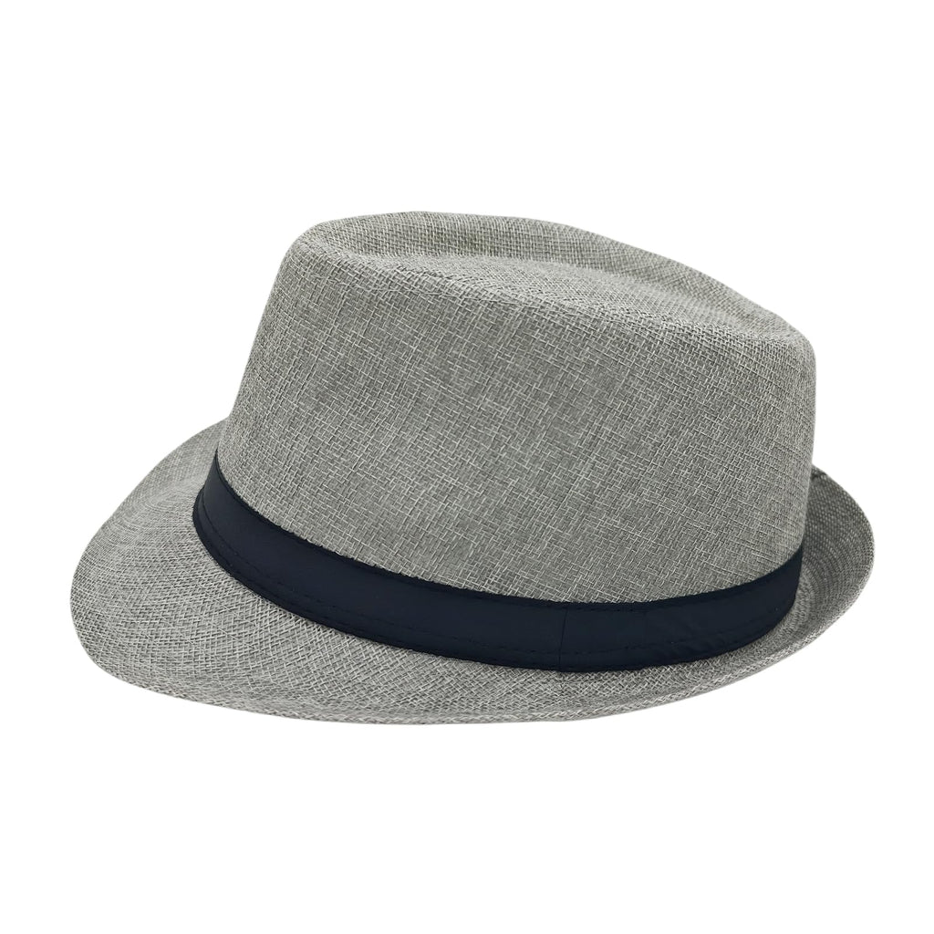 Unisex Classic 1920s Fedora Hat Short Brim Panama Trilby Hat Summer Beach Cap for Men Women