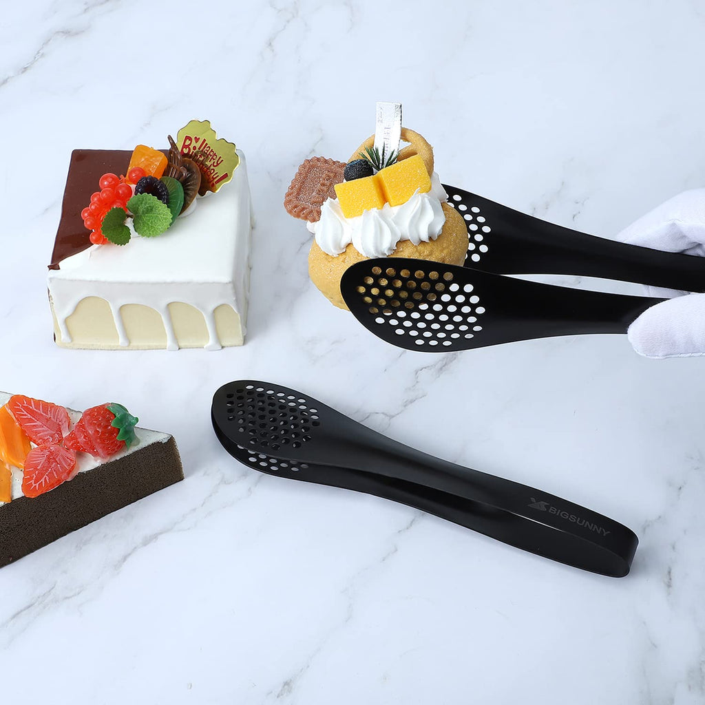 MSY BIGSUNNY 9 inch Buffet Tongs, Set of 2 Stainless Steel Food Serving Tongs