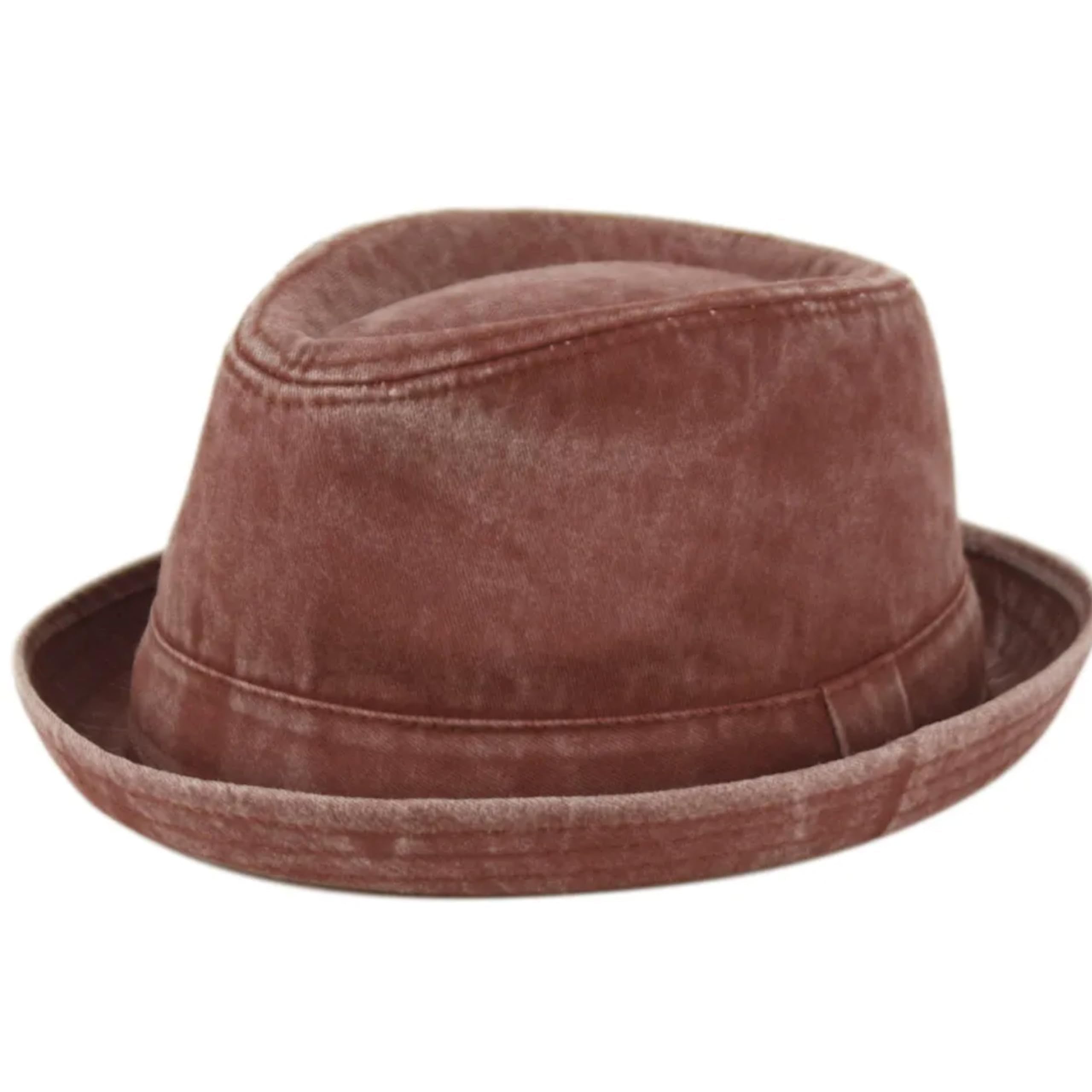 Men's Casual Vintage Style Washed Cotton Fedora Hat