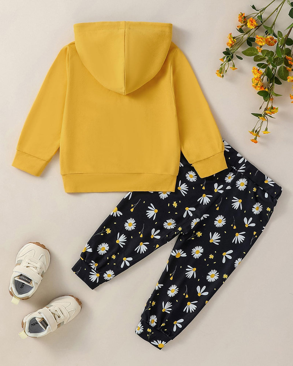 ZOEREA Toddler Girls Clothes Baby Outfits Letter Hoodie Sweatshirts Flower Sweatpants 2Pcs Tracksuit Fall Winter Clothing