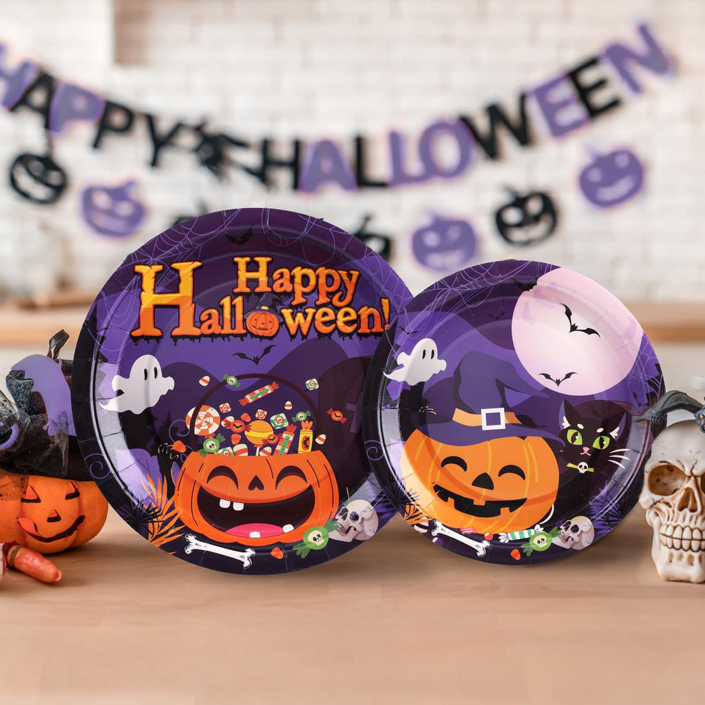 60 Pcs Thanksgiving Plates and Napkins, Happy Thanksgiving Party Supplies Tableware, Disposable Fall Paper Plates, Watercolor Pumpkin Maple plates for Autumn Harvest Festival Party, Serve 20