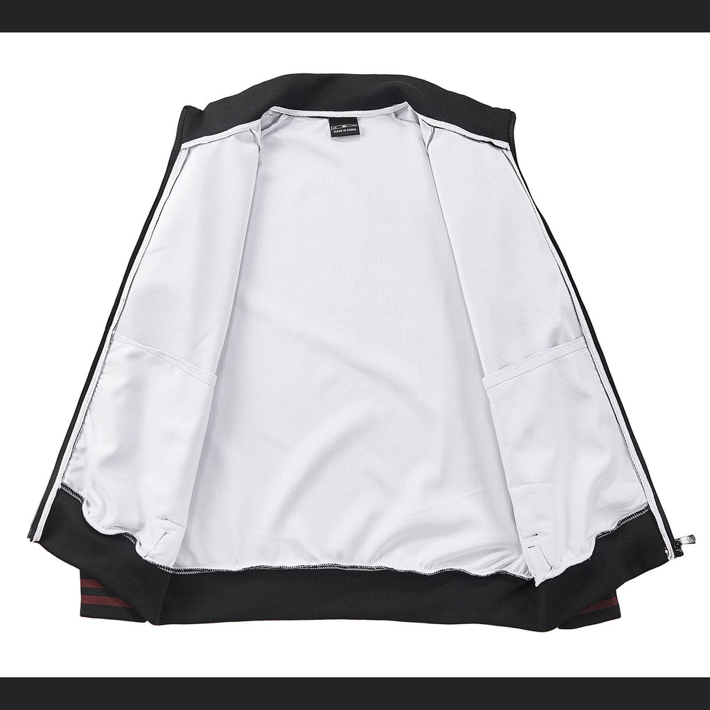 Men Tracksuits Full-zip Long Sleeve Plaid Track Jackets and Pants 2 Piece