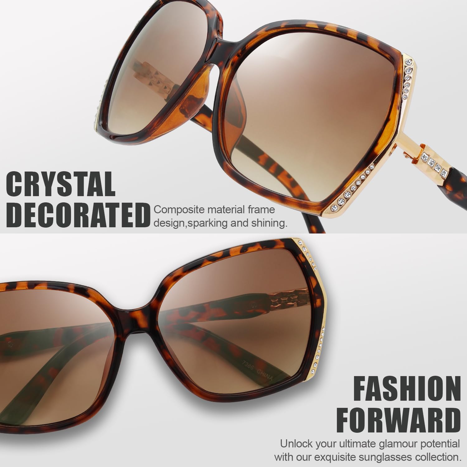 The Fresh Classic Crystal Elegant Women Beauty Design Sunglasses Gift Box