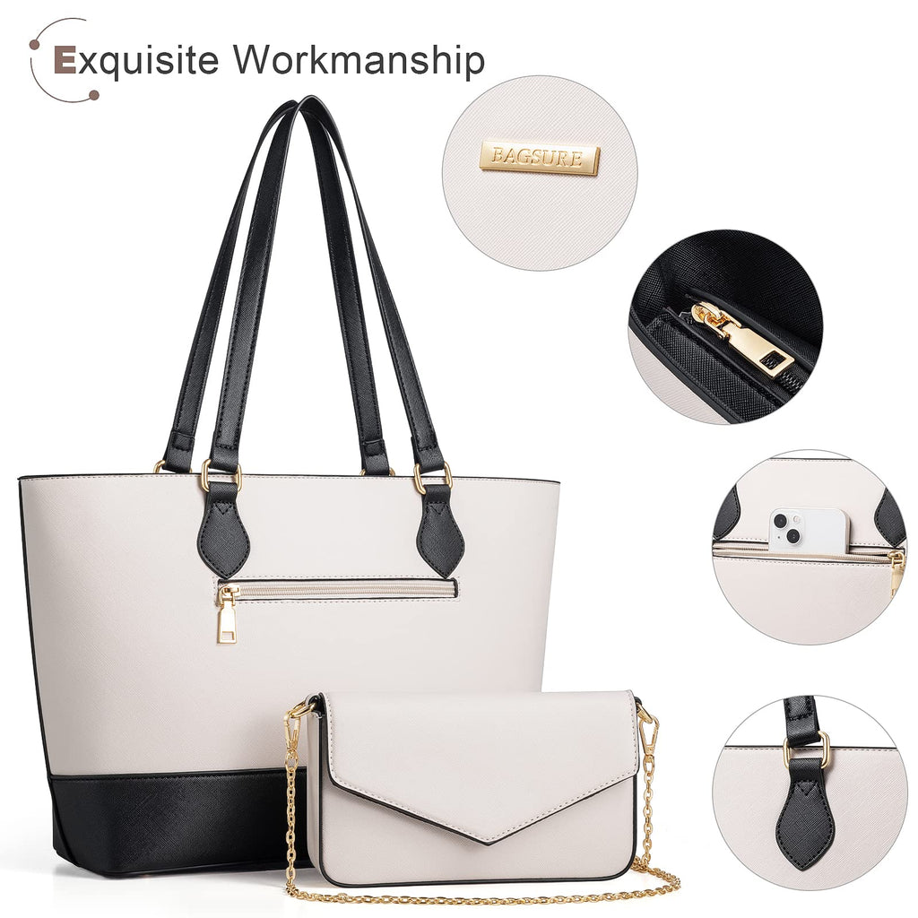 4PCS Women Fashion Handbags Purses Wallet Shoulder Bags Casual Tote Bag Crossbody Bags, Handbag Set Gift for Ladies Girls