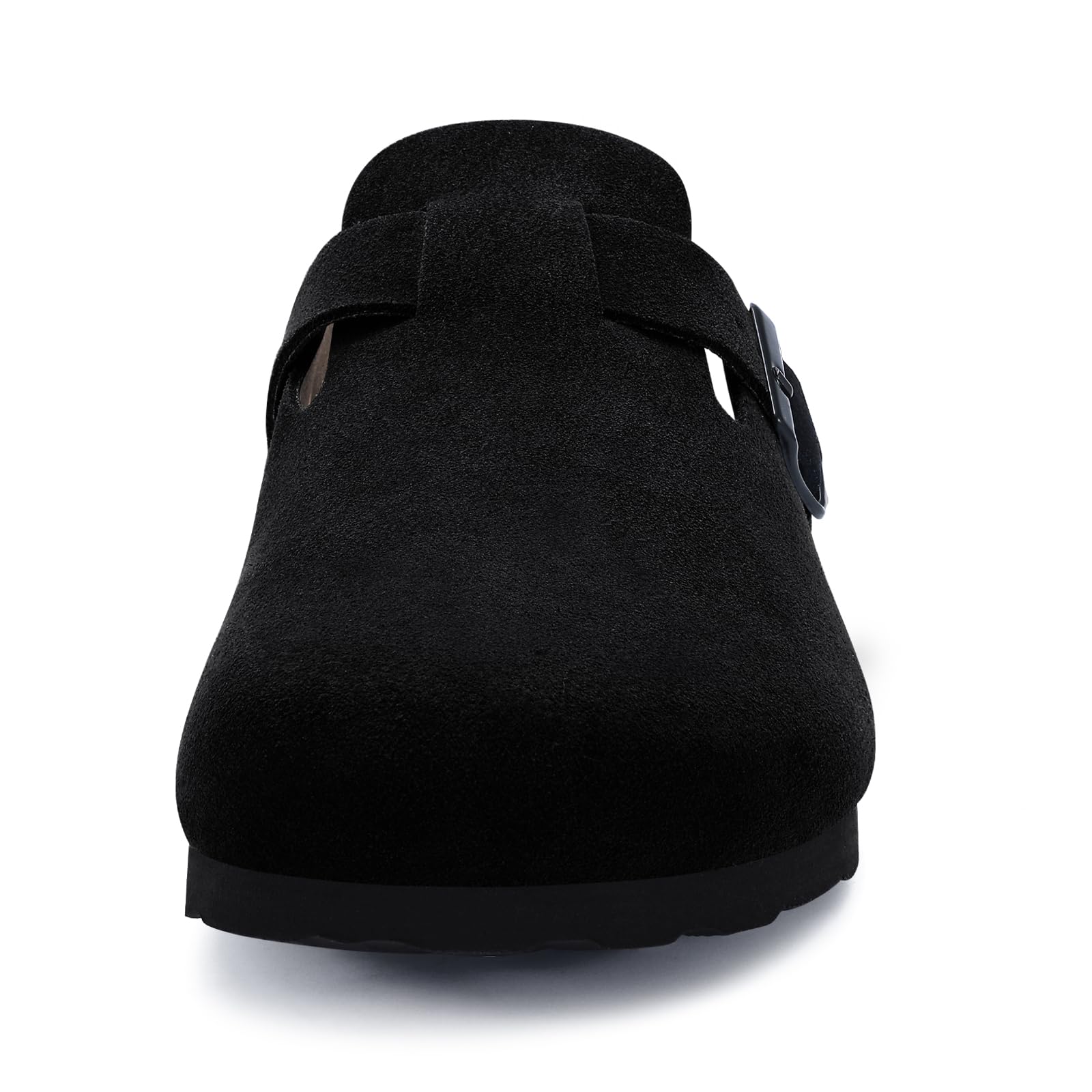 Litfun Women's Genuine Suede Clogs Soft Footbed Leather Potato Shoes Comfort Slip On Clogs with Arch Support