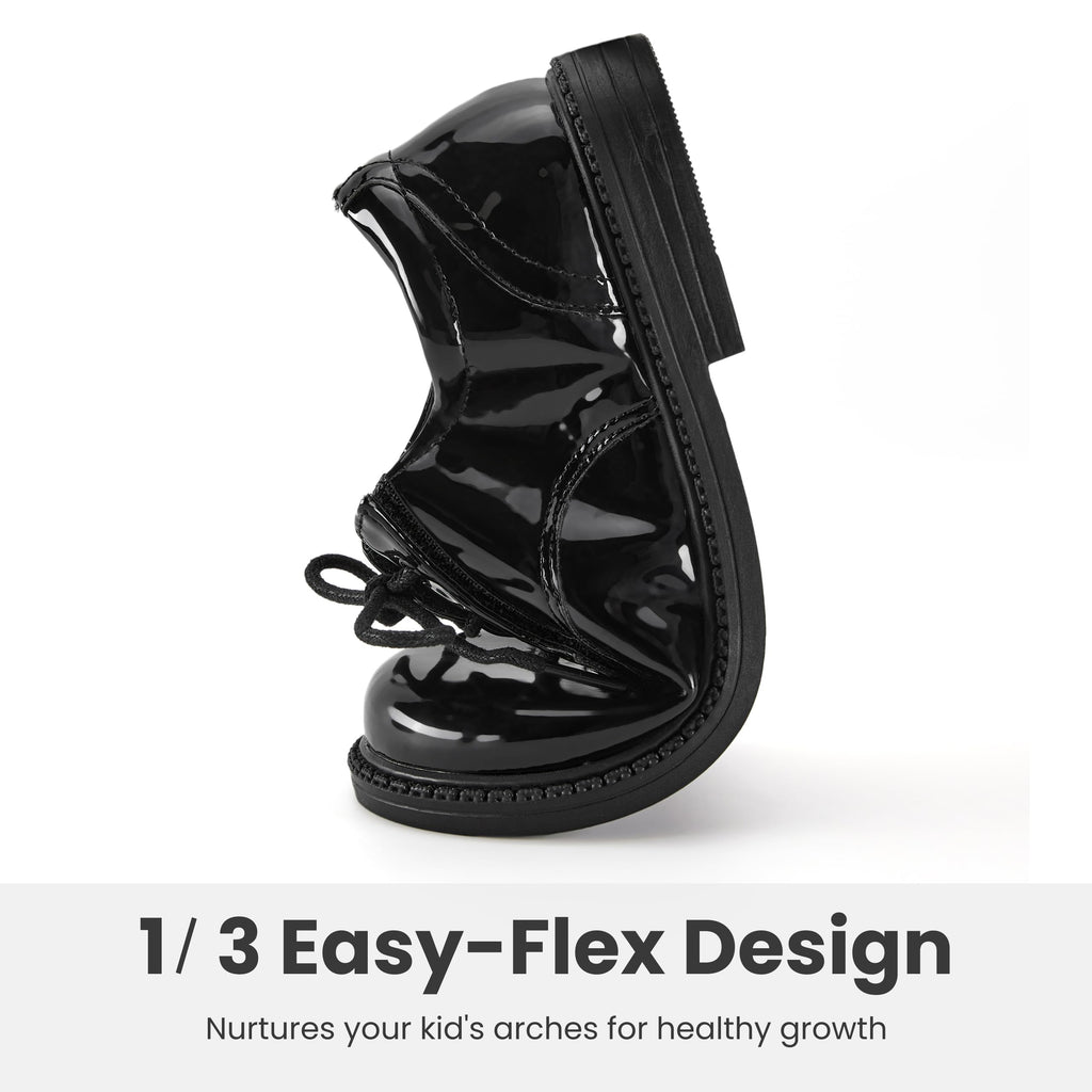 PATPAT Boys Girls Dress Shoes,Oxford Loafers Formal School Shoes for Toddler Little Big Kids