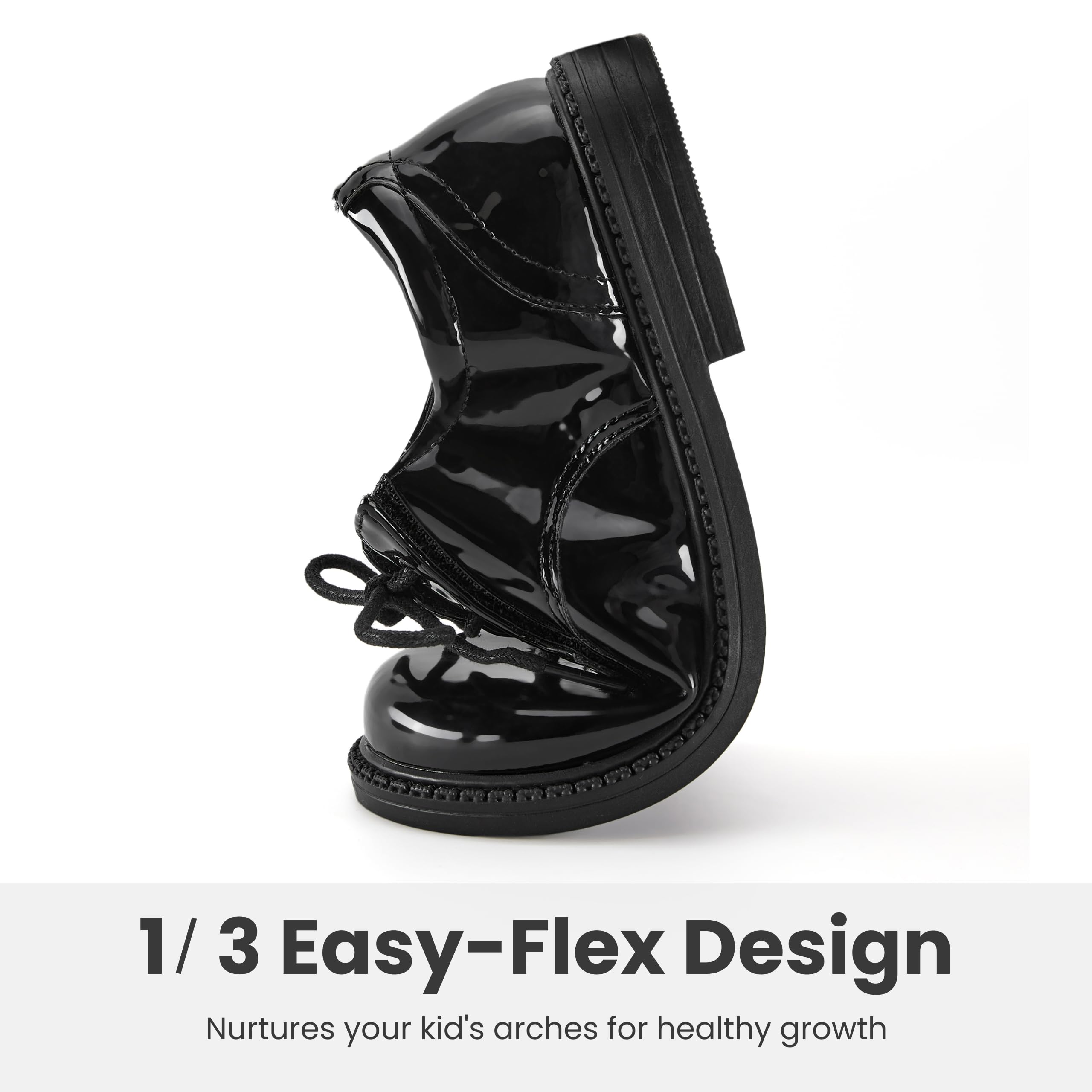 PATPAT Boys Girls Dress Shoes,Oxford Loafers Formal School Shoes for Toddler Little Big Kids