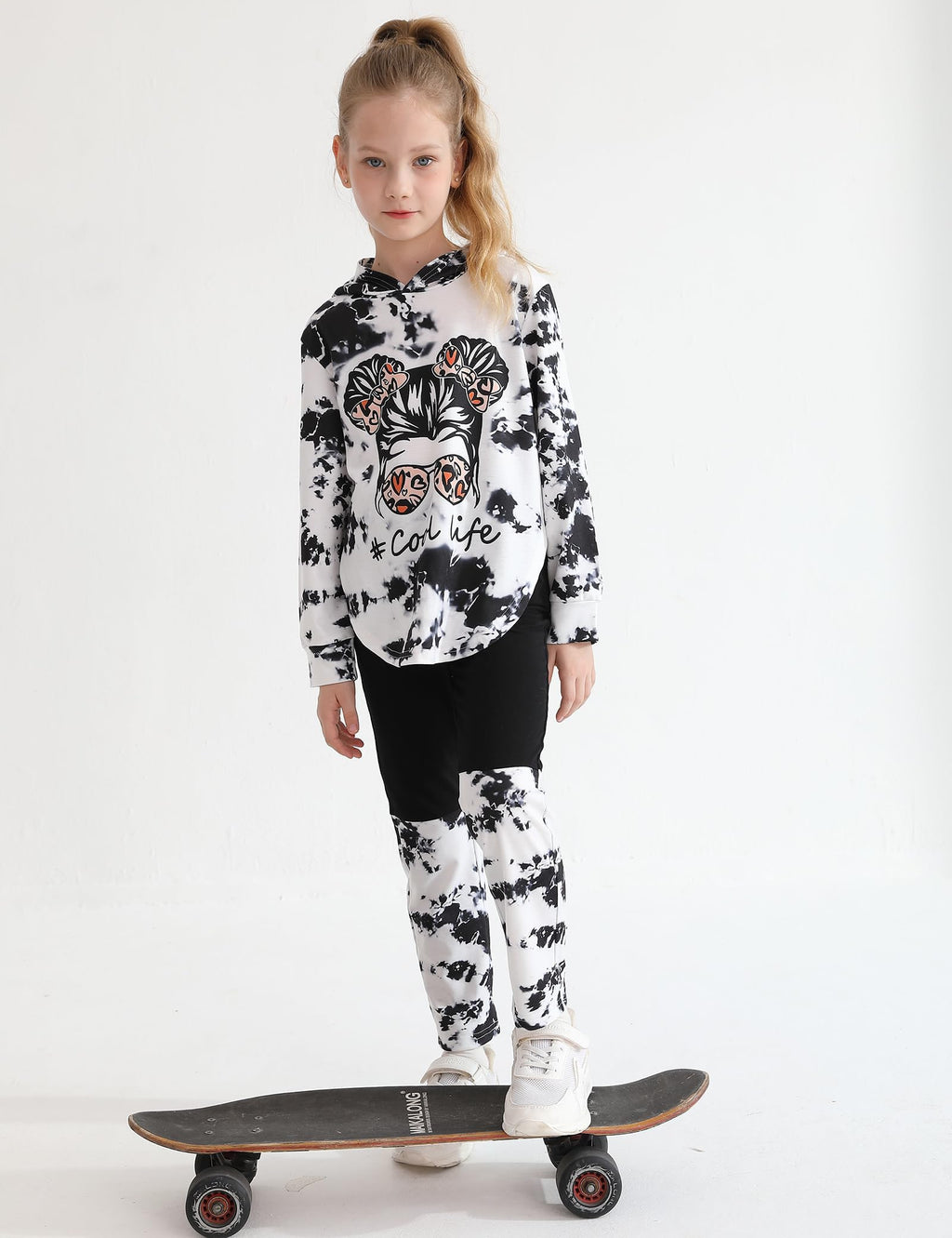 Girls Clothes Tie Dye Long Sleeve Hoodie Sweatshirt and Pants Sets Cute Girl Outfits Size 5-14 Years