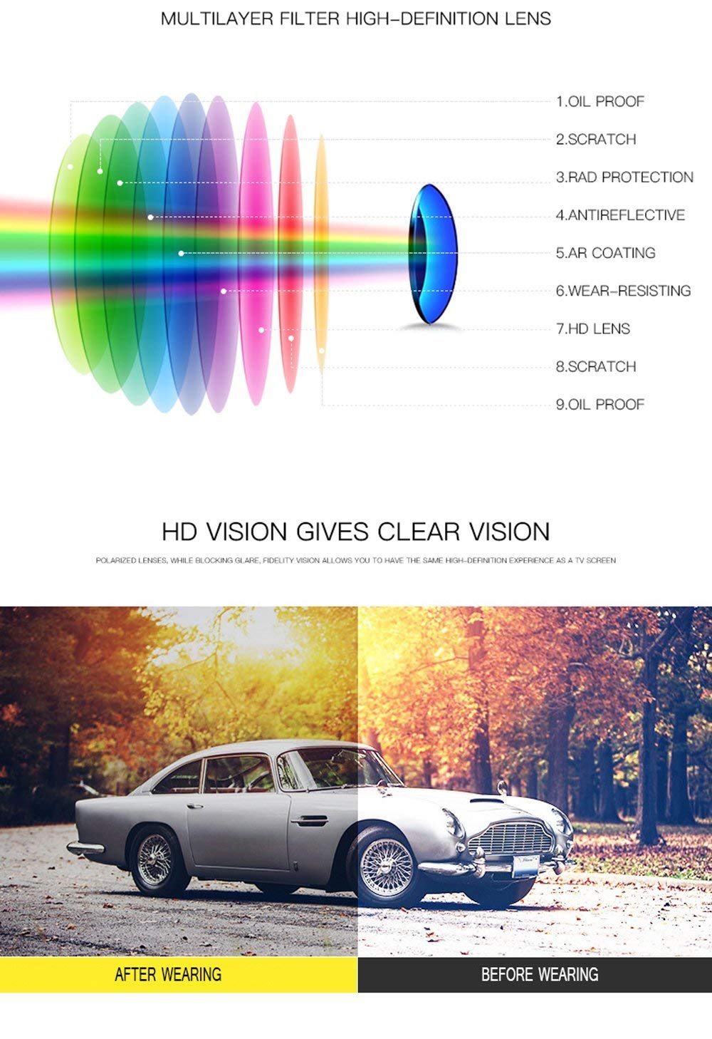 Dollger Square Sunglasses for Men Classic Oversized Sun Glasses Retro Semi Rimless Gold Alloy Frame UV400