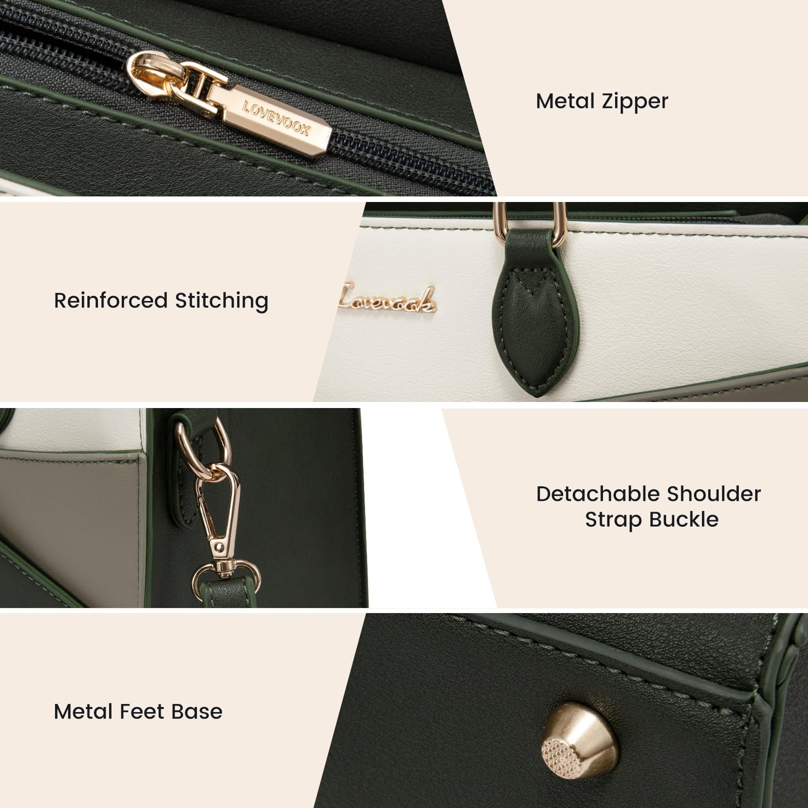 LOVEVOOK Purses for Women,Satchel Handbags Tote Bag, Black Pu Leather Shoulder Crossbody Top Handle Purse with Zipper