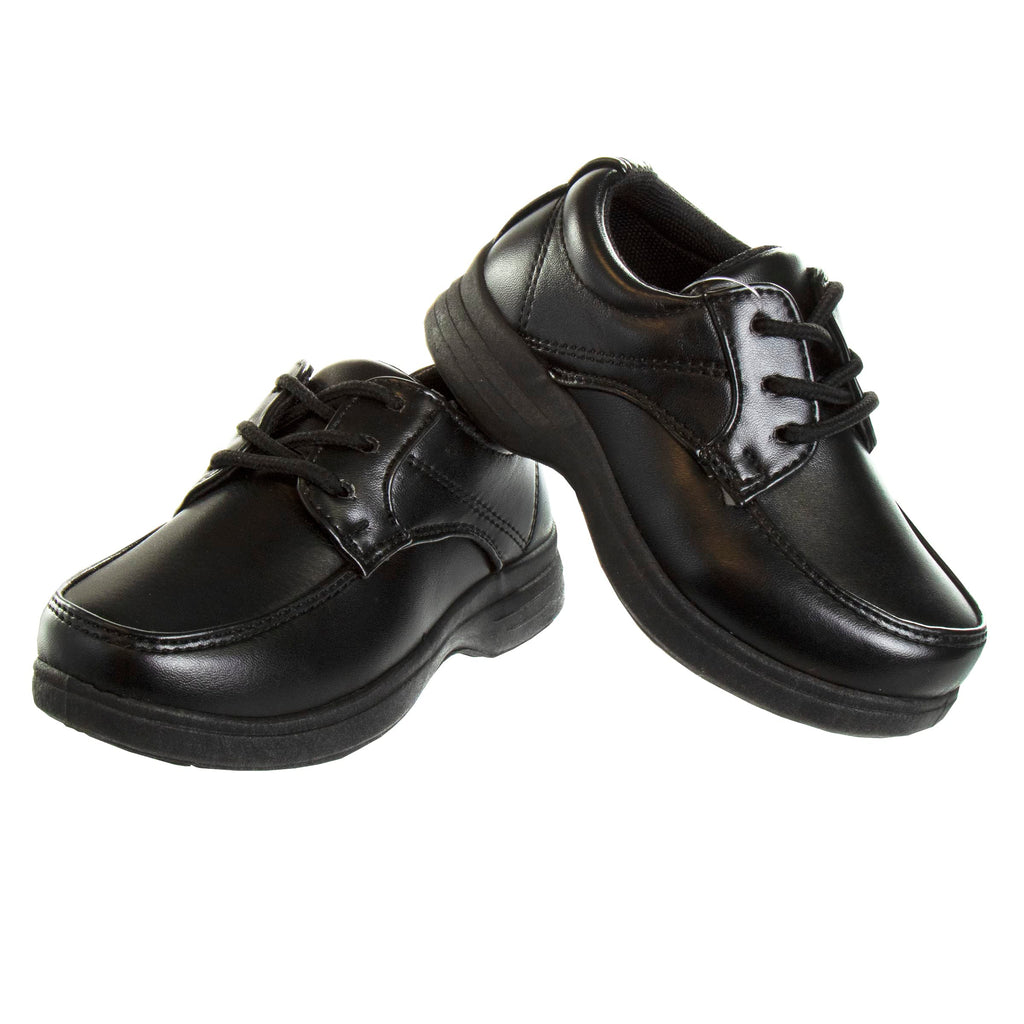 French Toast Boys Shoes - Kids Oxford School Uniform Loafer Church Dress Shoes Slip-On Faux-Leather (Toddler-Big Kid) (Black)