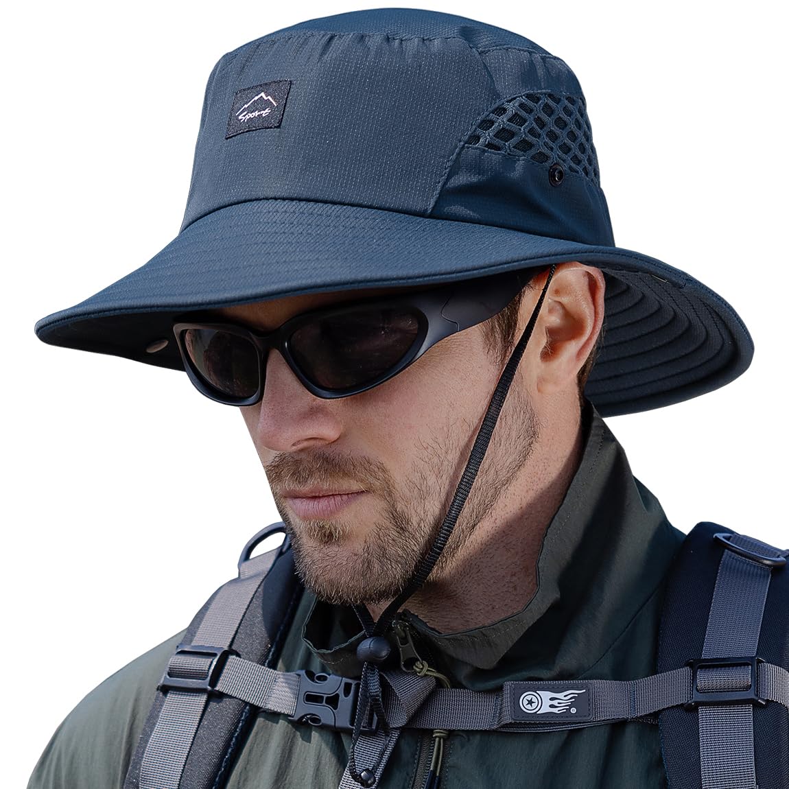 Fishing Hat, UPF50+ Wide Brim Sun Hat for Men Women, UV Protection Hiking Beach Bucket Hats Summer Safari Hat