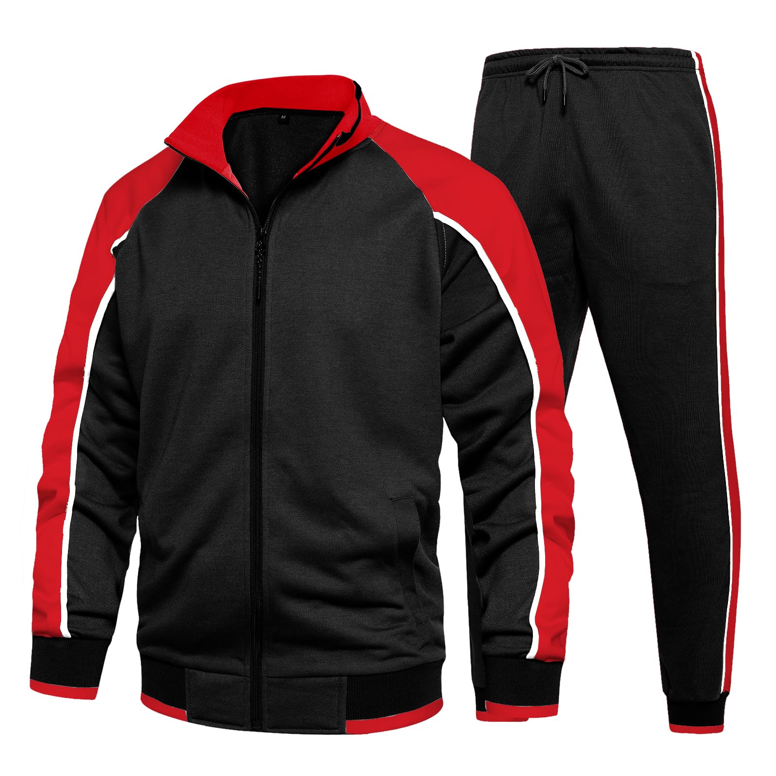 MANTORS Mens Track Suits 2 Piece Set Full Zip Tracksuit Sweat Suits