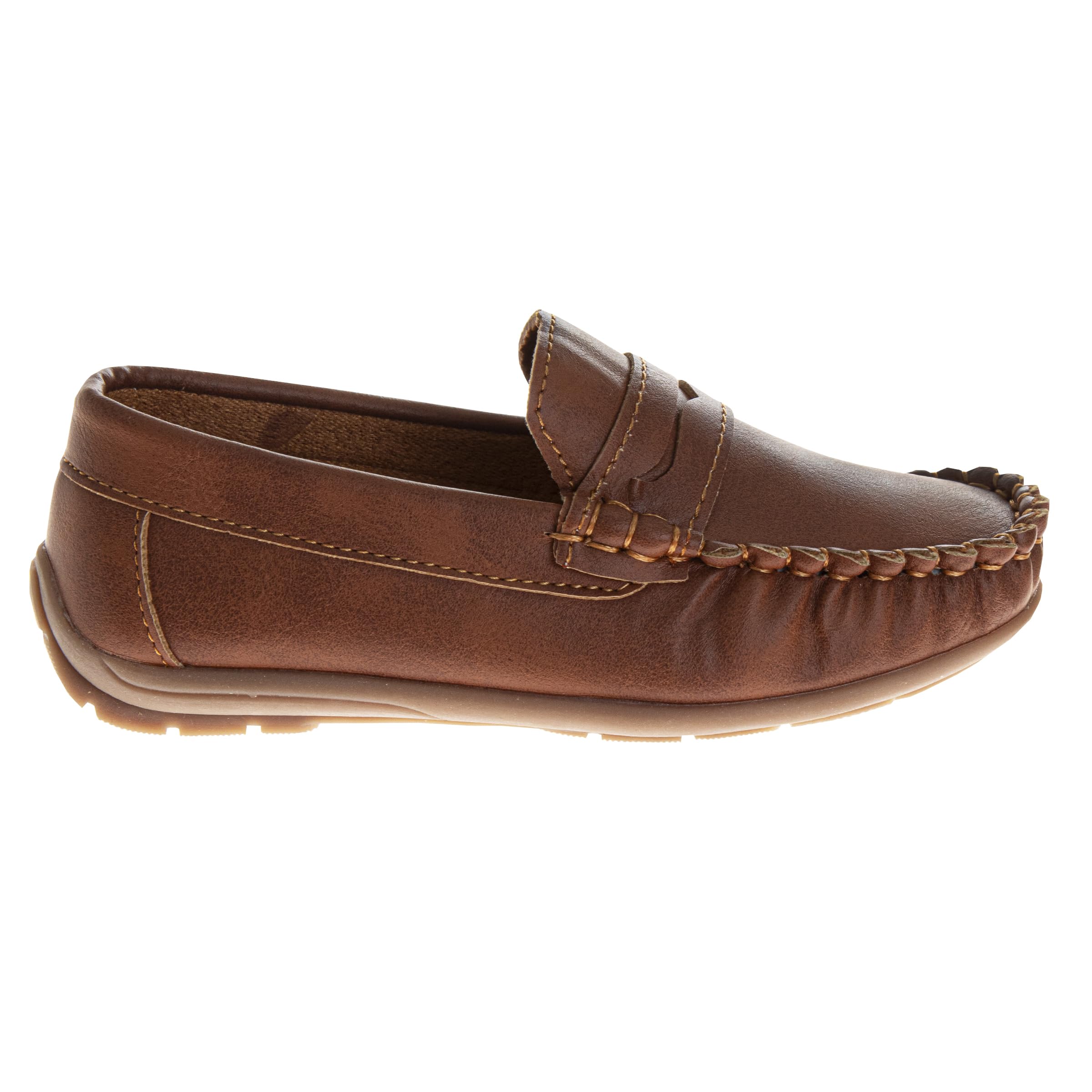 Josmo Boys Moccasin Driving Loafers - Casual Dress Penny Slip On Boat Shoes (Sizes: 5-10 Toddlers / 11-13 Little Kids / 1-5 Big Kids)