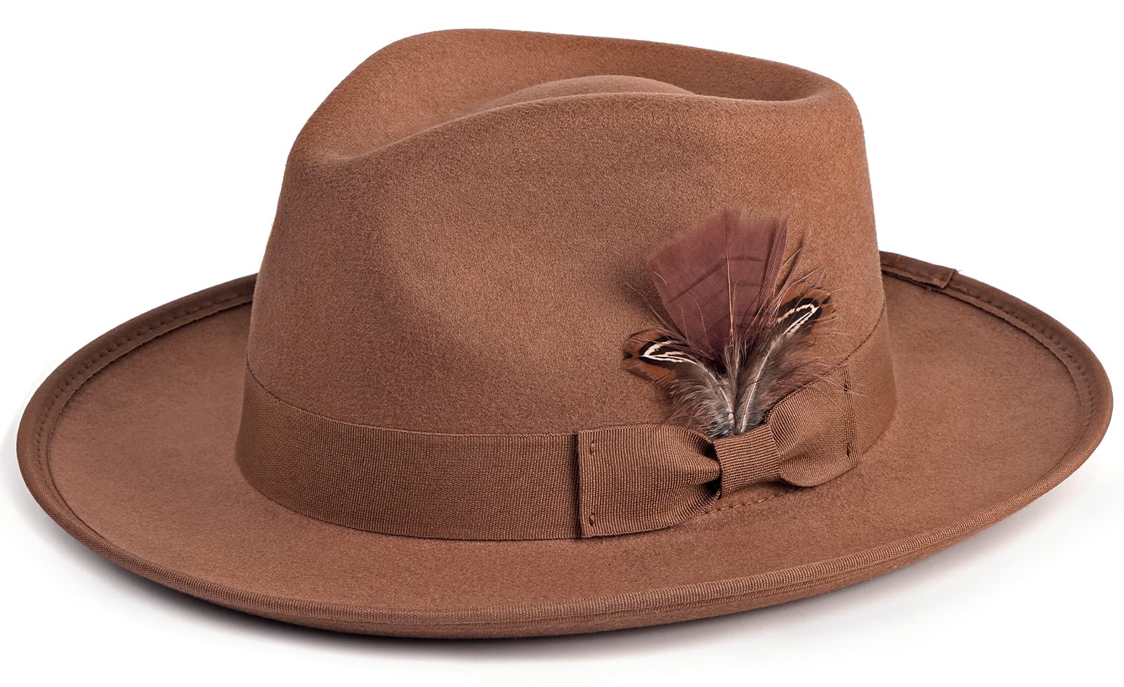 FADACHY Fedora Hats for Men & Women Wide Brim Felt Hat Dress Panama Trilby Hats