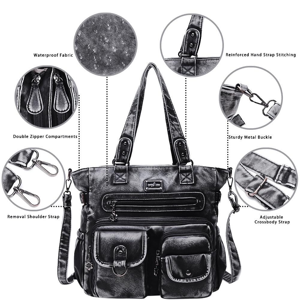 Angelkiss Purses and Handbag for Women Soft Leather Hobo Bags Satchel Shoulder Bags Ladies Tote Crossbody Bag