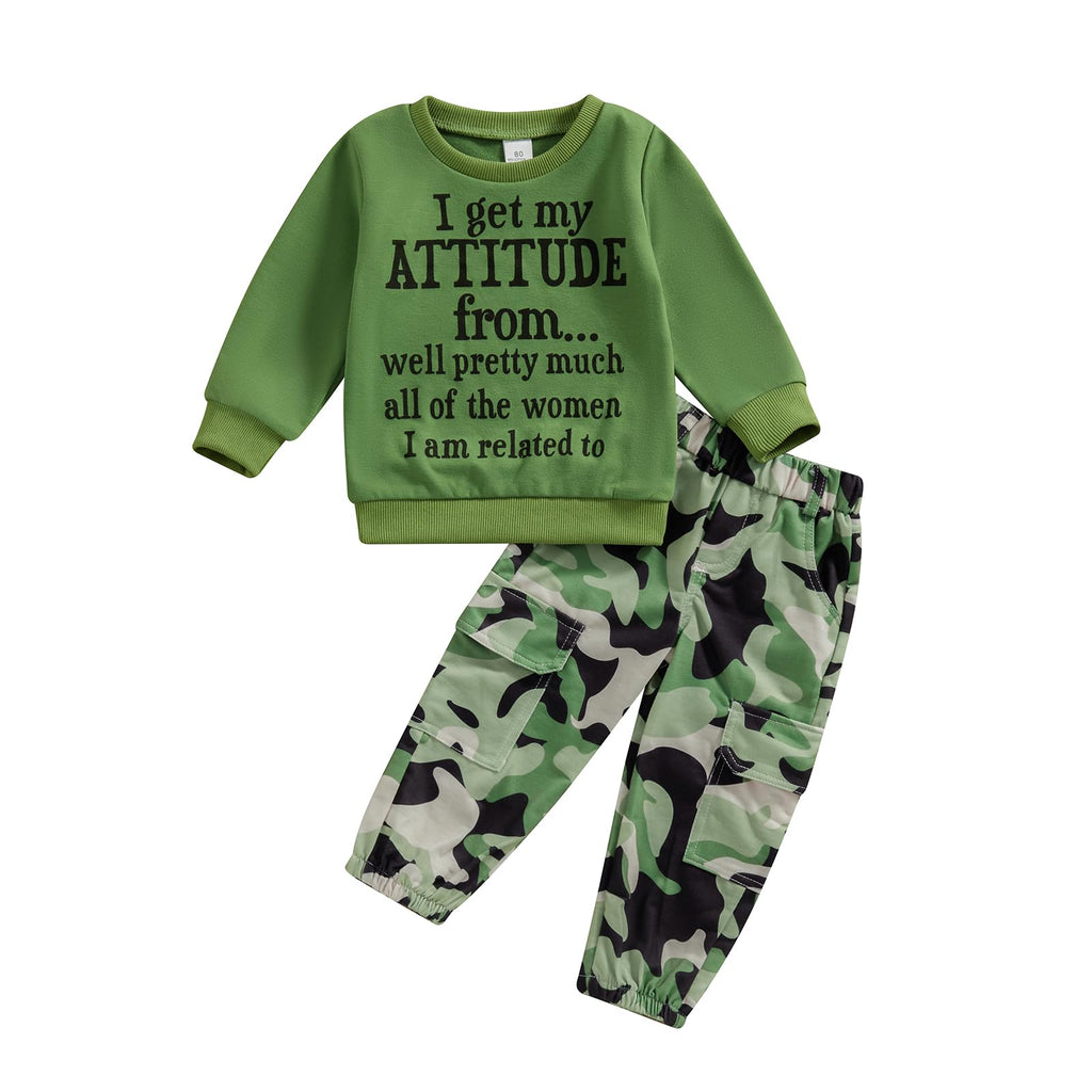 Fernvia Toddler Girls Clothes 2T 3T 4T 5T Fall Outfits Baby Pullover Sweatshirt & Camouflage Pants Set Kids Winter Sweatsuit