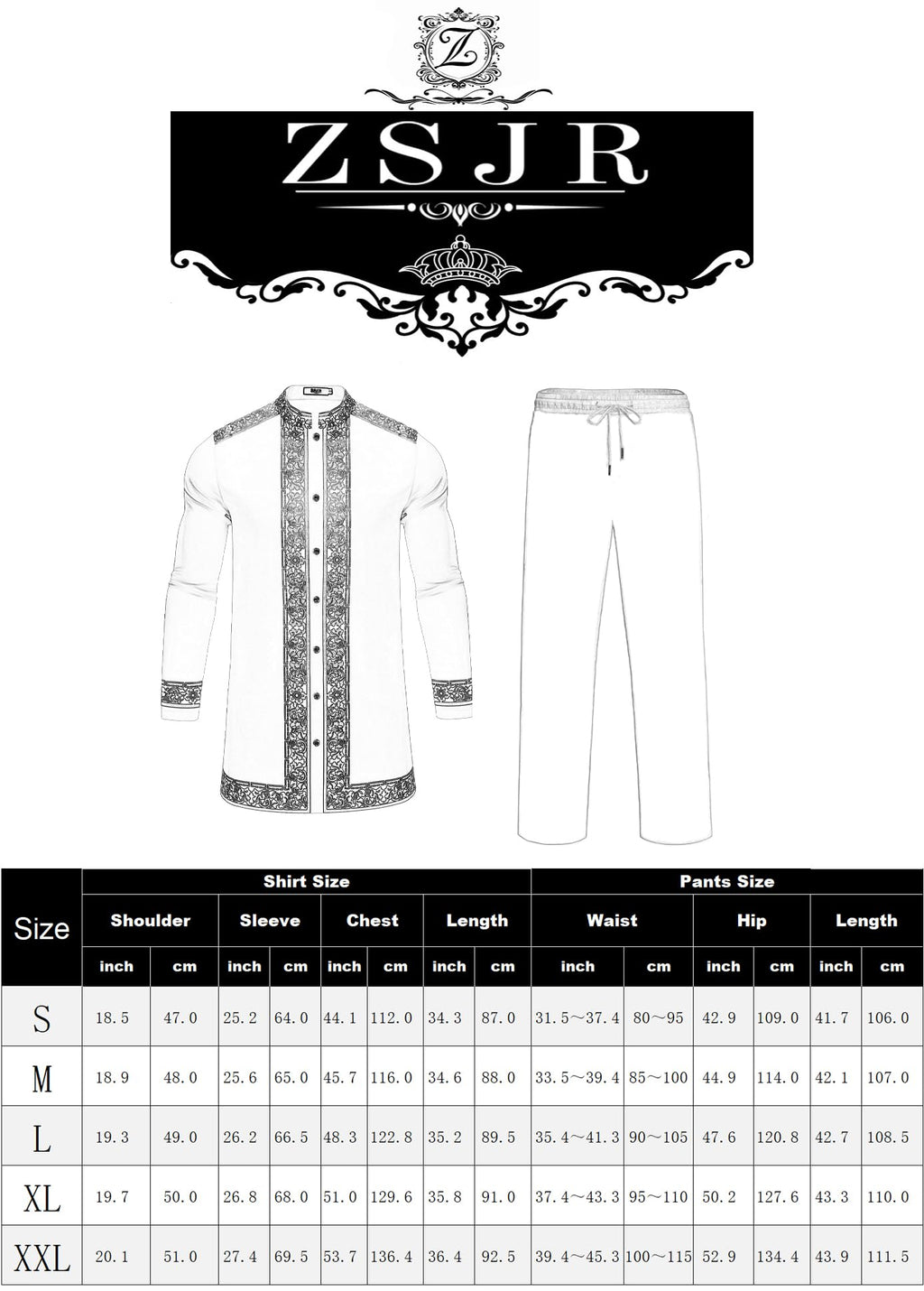 Mens African 2 Piece Set Nigerian Dashiki Metallic Traditional Suit Gold Stamp Printed Shirt and Pants Outfit