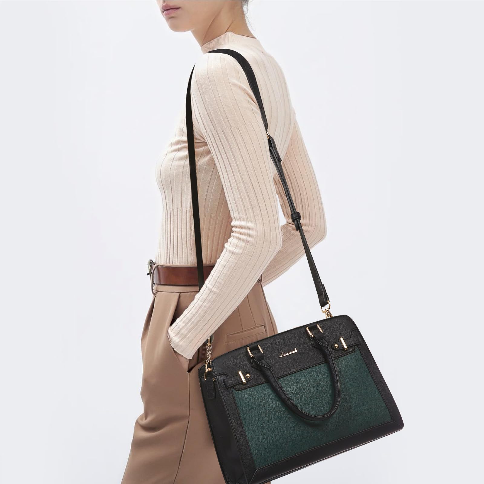 LOVEVOOK Purses and Handbags for Women, Tote Shoulder Bag Satchel Black Purse and PU Leather Top Handle for ladies