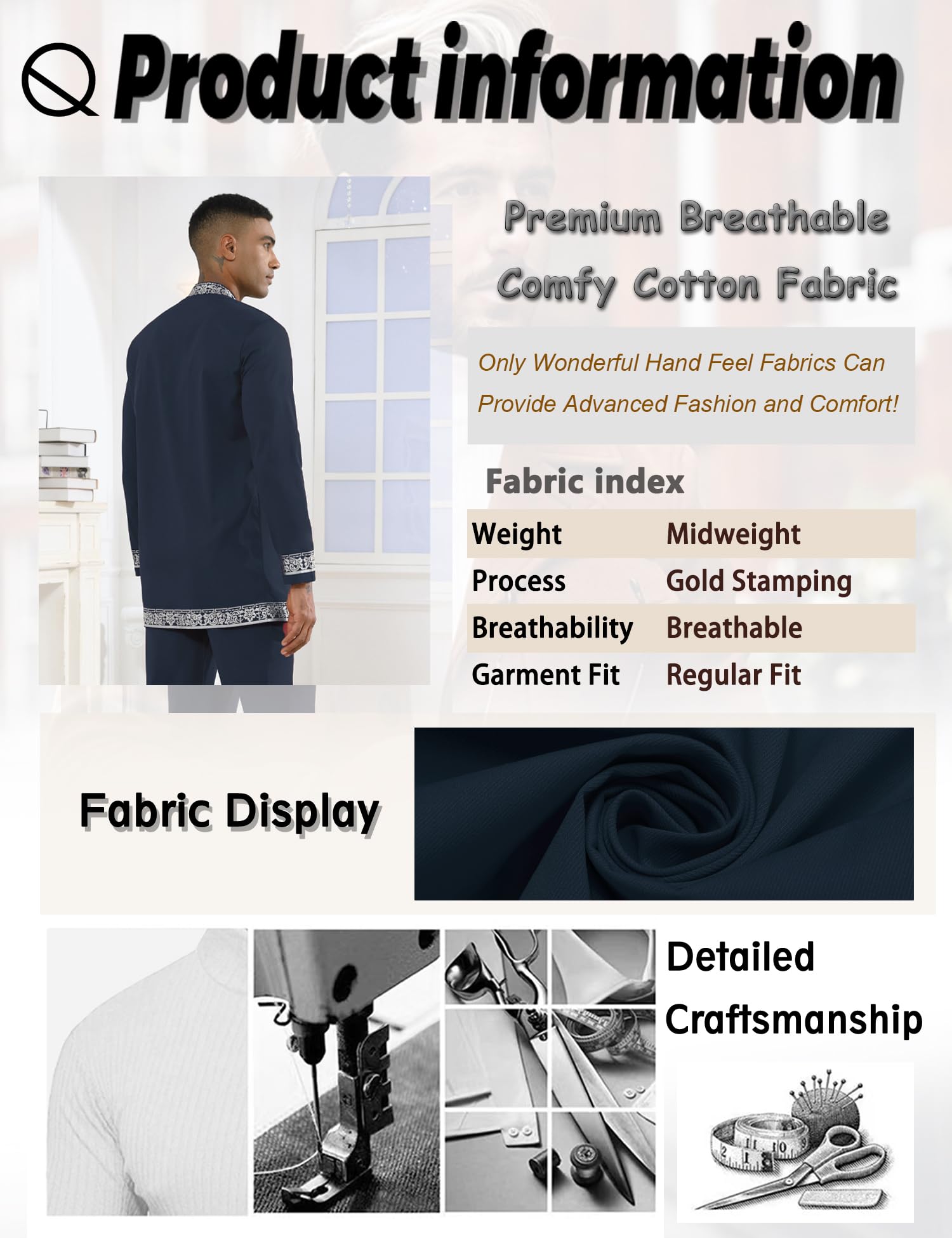 Mens African 2 Piece Set Nigerian Dashiki Metallic Traditional Suit Gold Stamp Printed Shirt and Pants Outfit