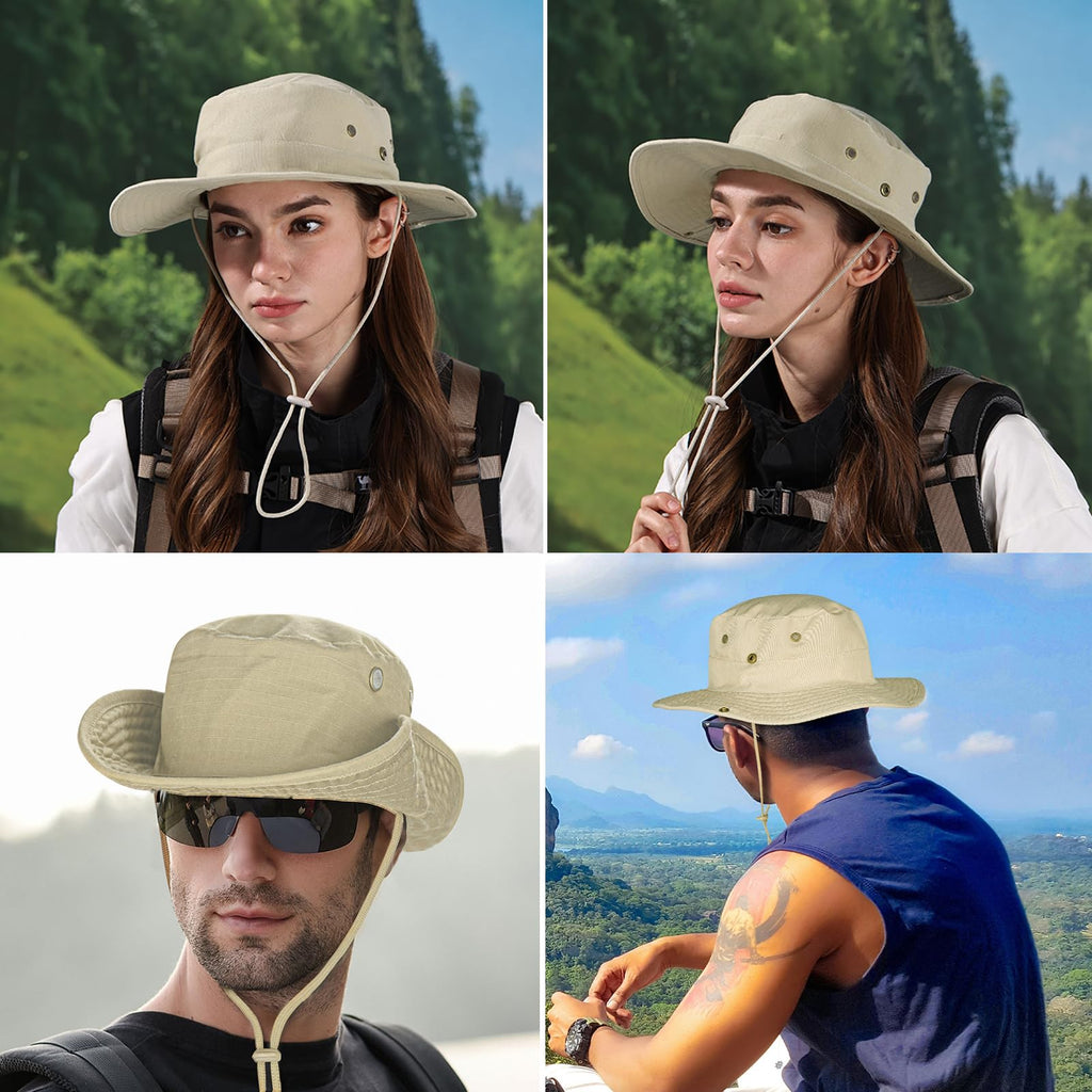 Sun Hats for Men Women Boonie Hat Foldable Fishing Hat UPF 50+ Bucket Hat for Fishing Hiking Garden Safari Beach