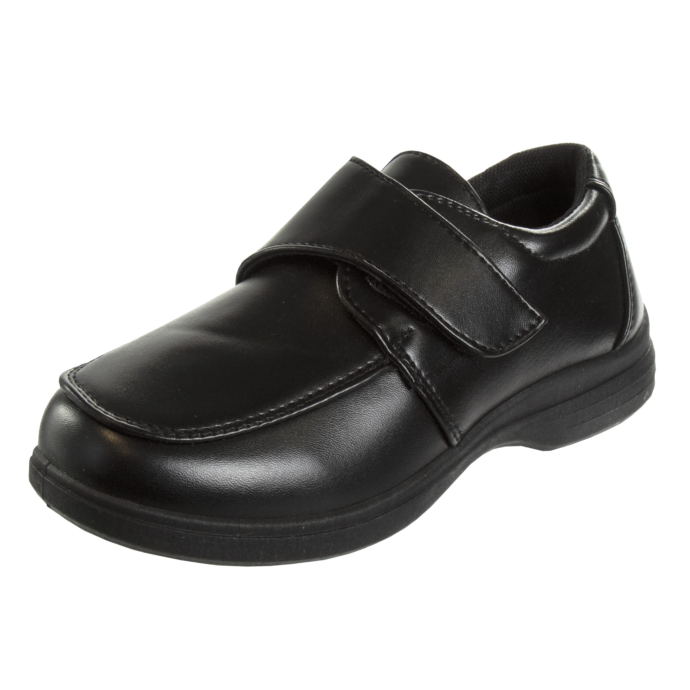 French Toast Boys Shoes - Kids Oxford School Uniform Loafer Church Dress Shoes Slip-On Faux-Leather (Toddler-Big Kid) (Black)