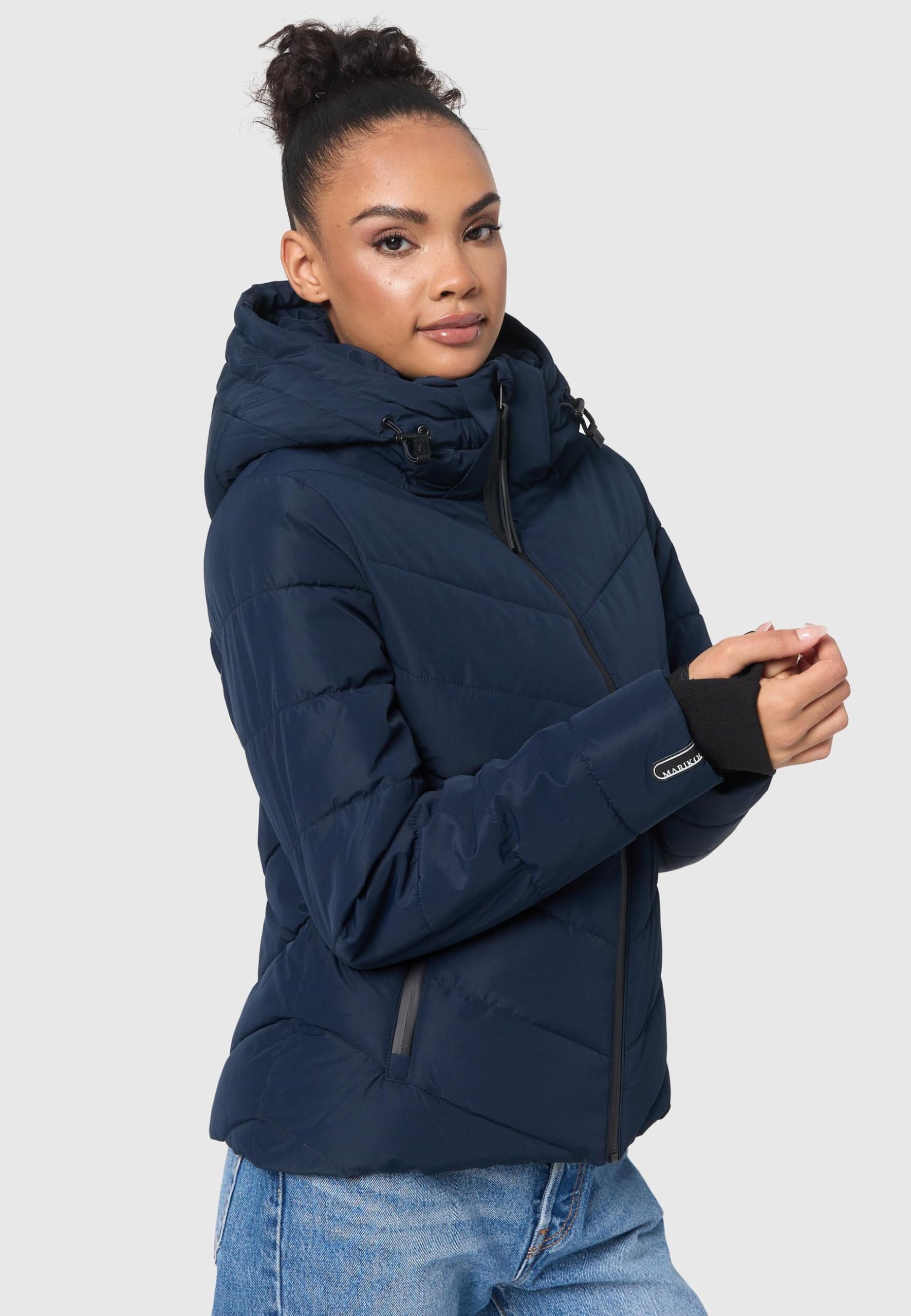 Marikoo Women's Winter Jacket with Hood - Weather-Resistant - Quilted Puffer Coat - Samuiaa XVI XS-3XL