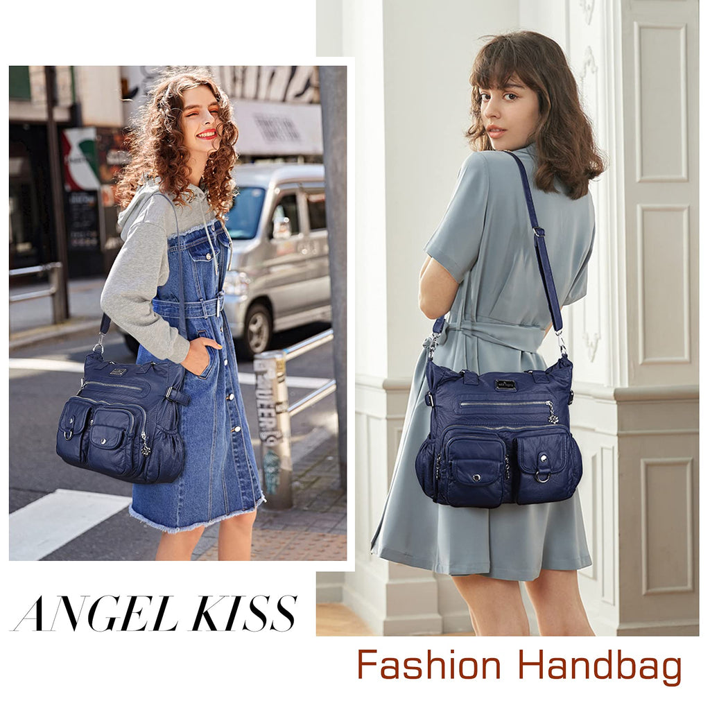 Angelkiss Purses and Handbag for Women Soft Leather Hobo Bags Satchel Shoulder Bags Ladies Tote Crossbody Bag