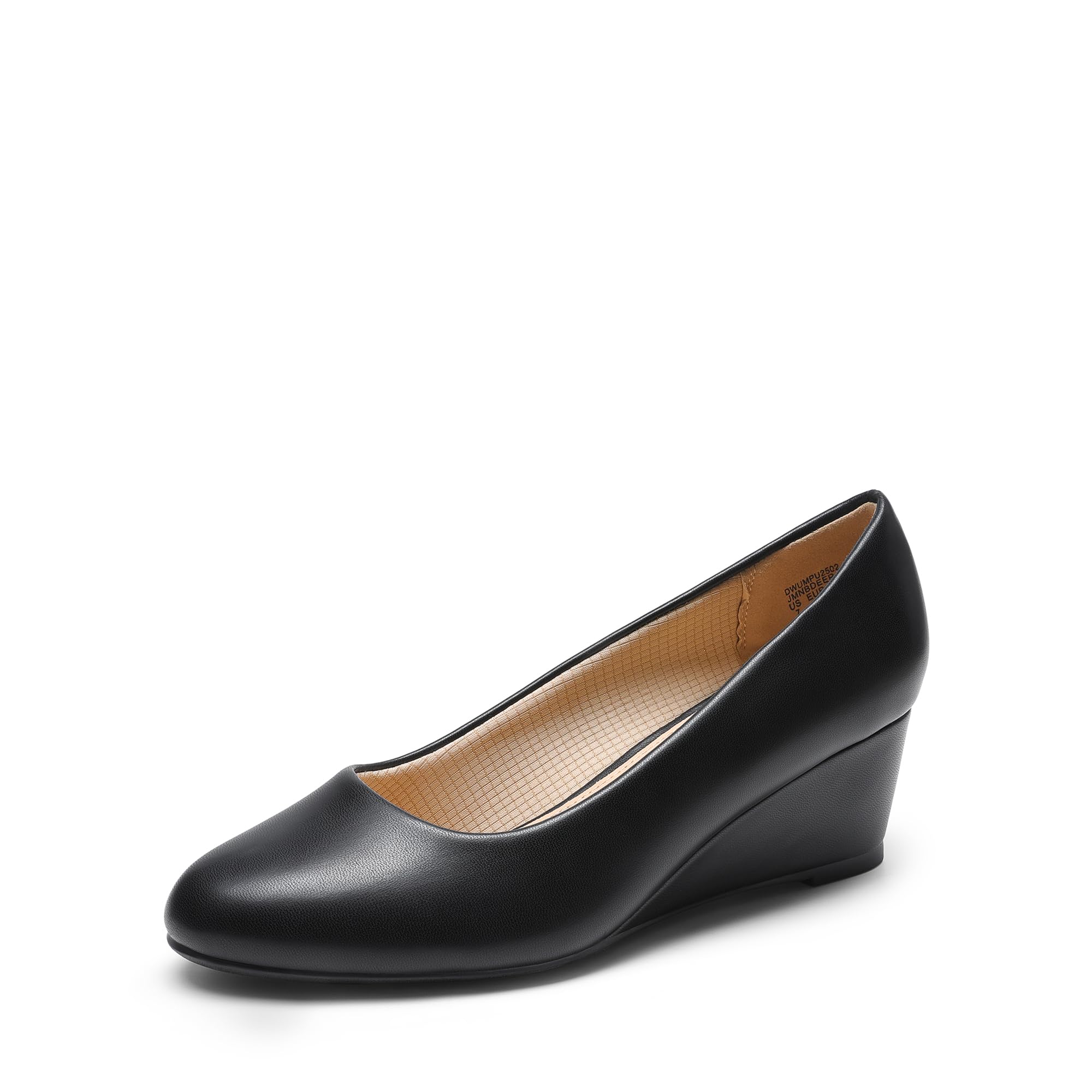 DREAM PAIRS Women's Low Wedges Heels Closed Round Toe Pumps Comfortable Slip On Dress Work Wedding Shoes