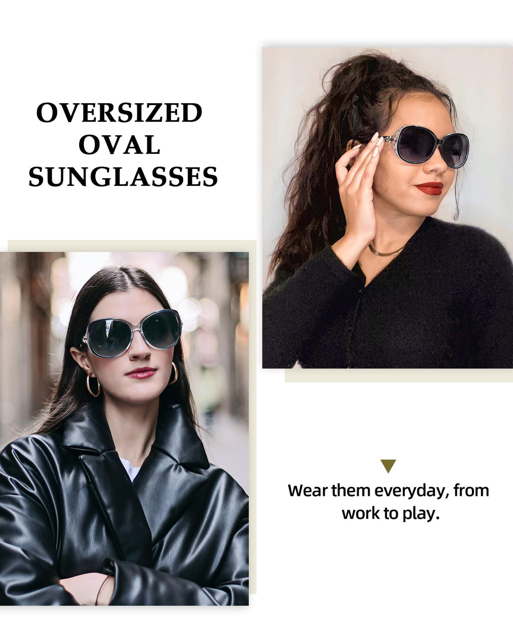 FIMILU Sunglasses for Women Trendy Polarized Sunglasses Oversized Big Sun Glasses Ladies Shades UV Protection