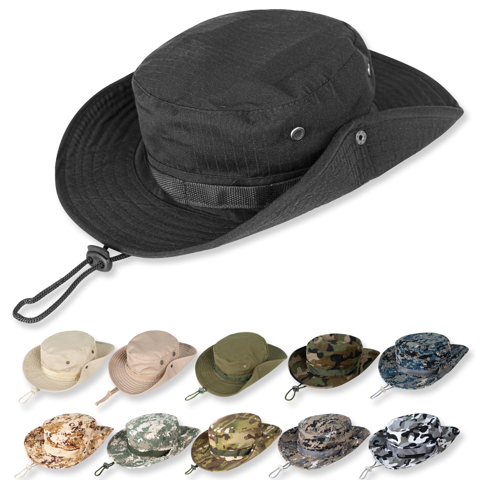 Sun Hats for Men Women Bucket Hat UPF 50+ UV Protection Boonie Hat for Safari Fishing Hiking Garden Beach