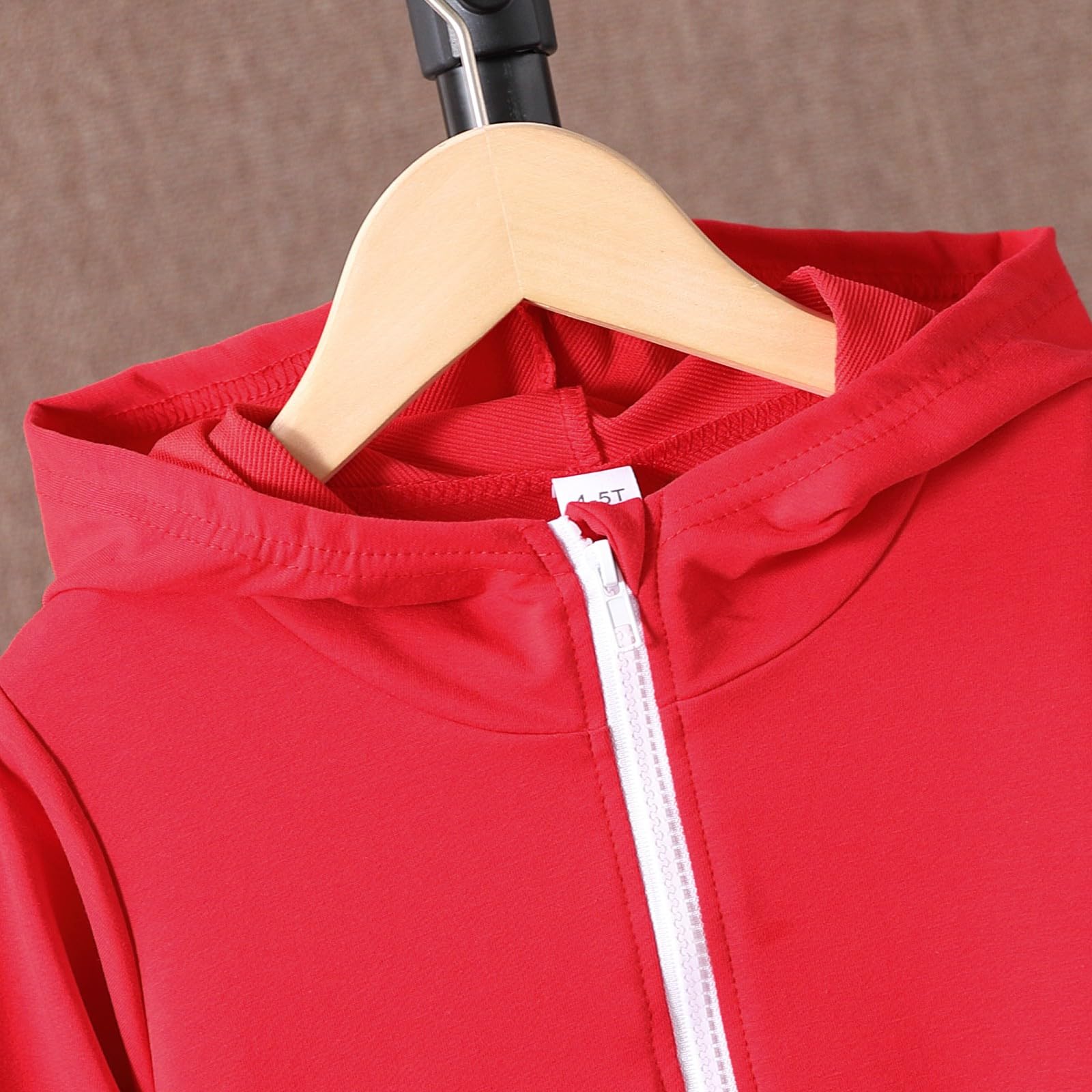 Boys Clothes Kids Little Boy Color Block Half Zip Hoodie & Jogger Pants Outfit Set,4-12 Years