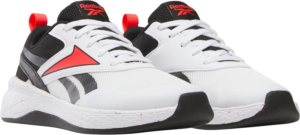 Reebok Kid's Nano Play Sneaker, Footwear White/Black/Energy Red, Big Kid 7