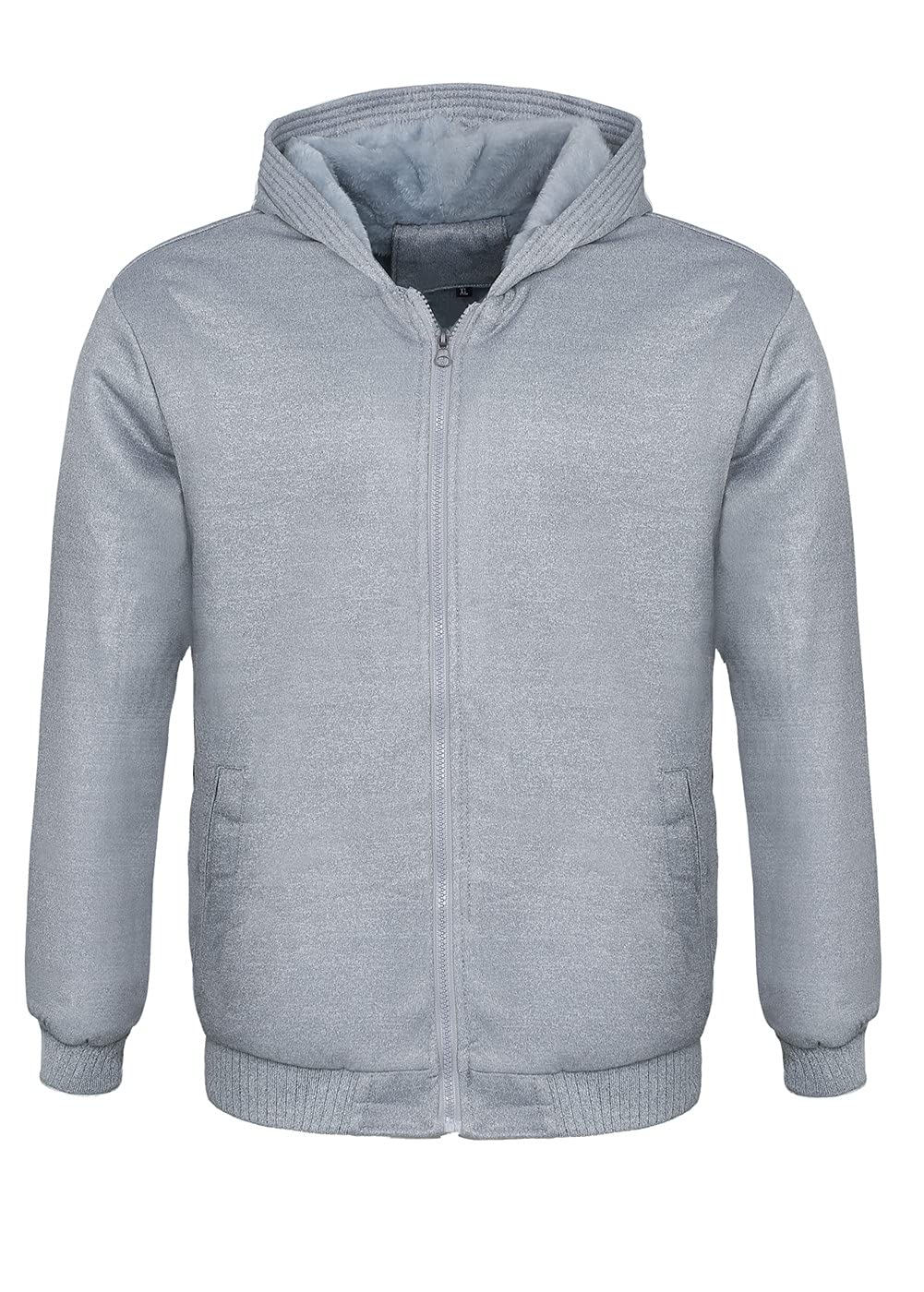 JiangWu Womens Fashion Horn Button Fleece Thicken Coat with Hood Winter Warm Jacket