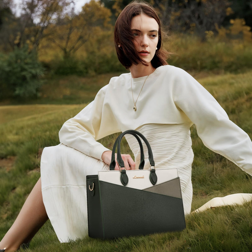 LOVEVOOK Purses for Women,Satchel Handbags Tote Bag, Black Pu Leather Shoulder Crossbody Top Handle Purse with Zipper