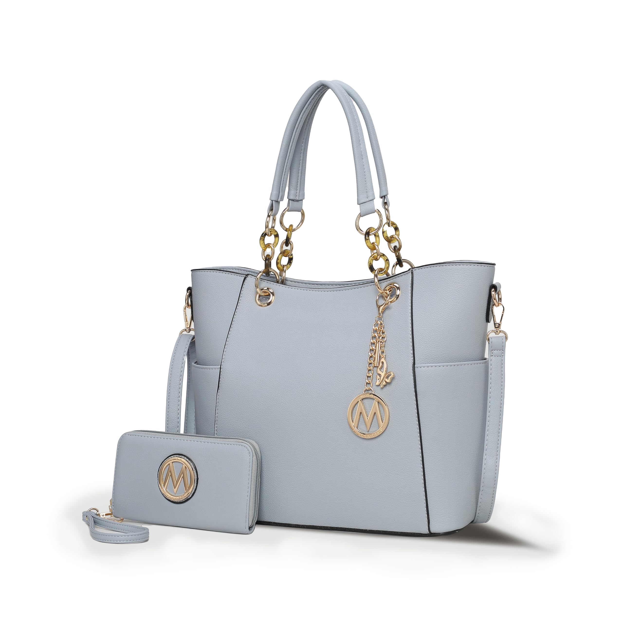 MKF Collection Tote Bag for Women, Handbag Set with Wallet-Top-Handle- Vegan Leather Purse