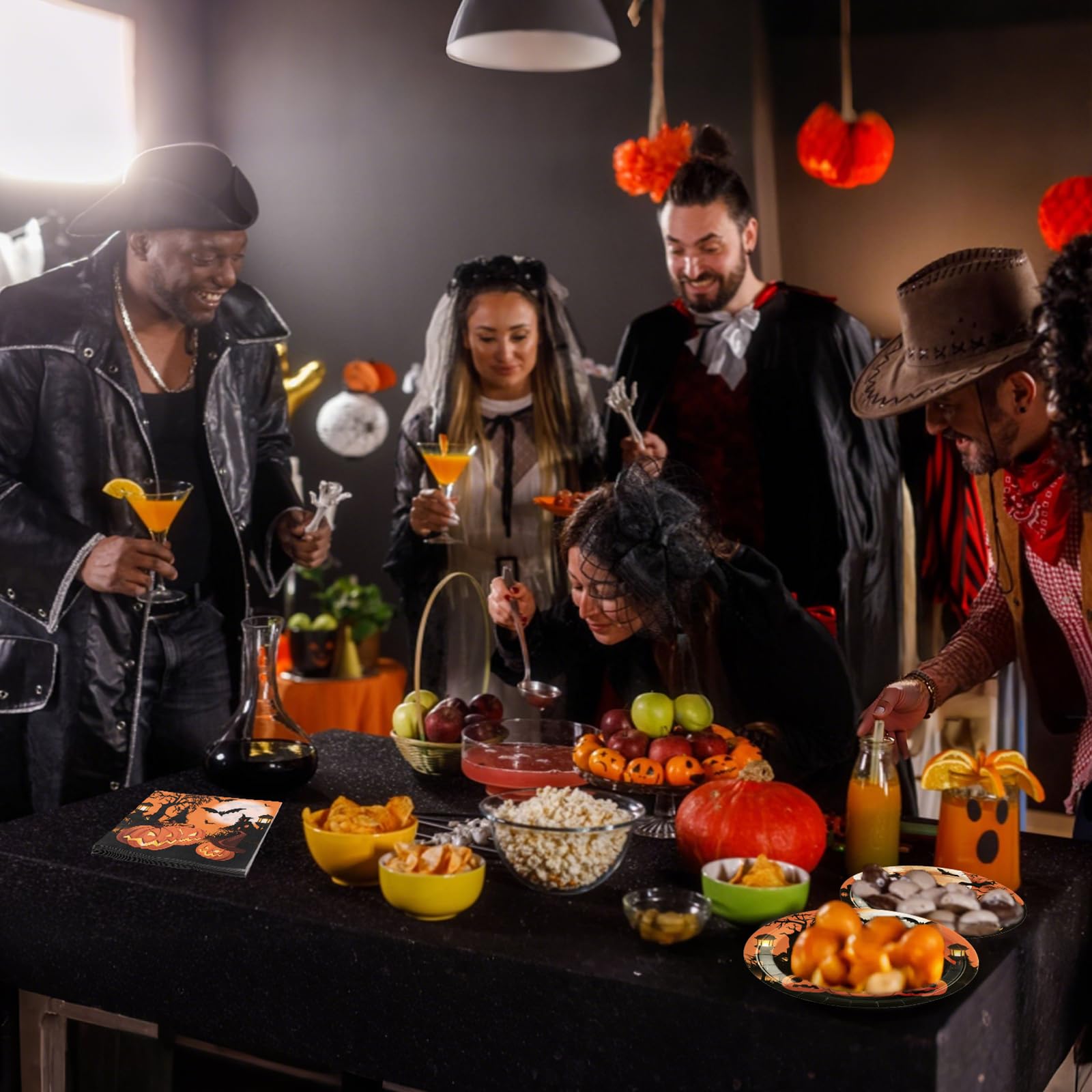 60 Pcs Thanksgiving Plates and Napkins, Happy Thanksgiving Party Supplies Tableware, Disposable Fall Paper Plates, Watercolor Pumpkin Maple plates for Autumn Harvest Festival Party, Serve 20