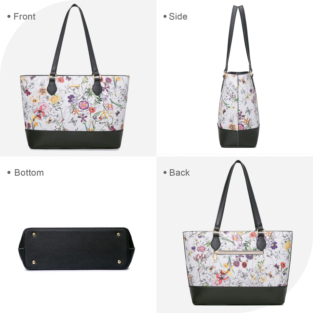 4PCS Women Fashion Handbags Purses Wallet Shoulder Bags Casual Tote Bag Crossbody Bags, Handbag Set Gift for Ladies Girls