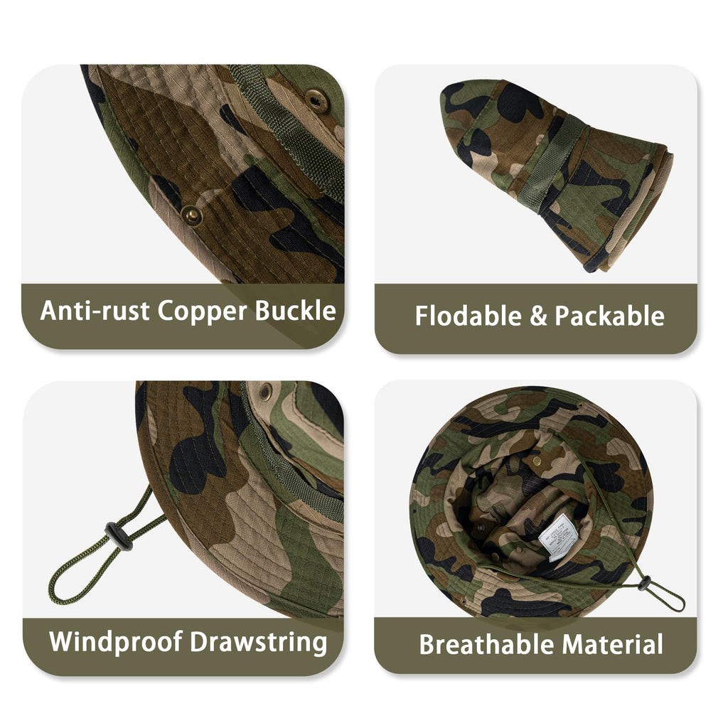 Sun Hats for Men Women Bucket Hat UPF 50+ UV Protection Boonie Hat for Safari Fishing Hiking Garden Beach